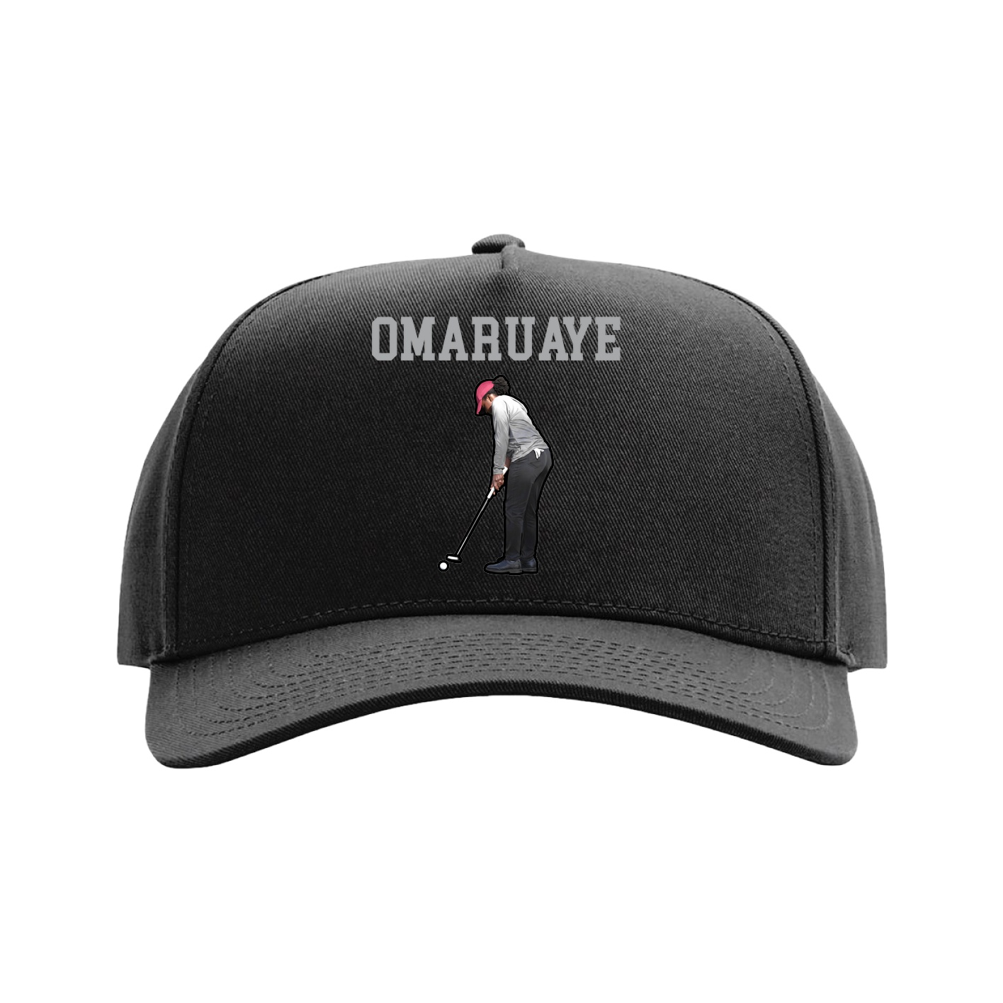 Full Fabric Five-Panel Champ Cap — Shirsey in Black
