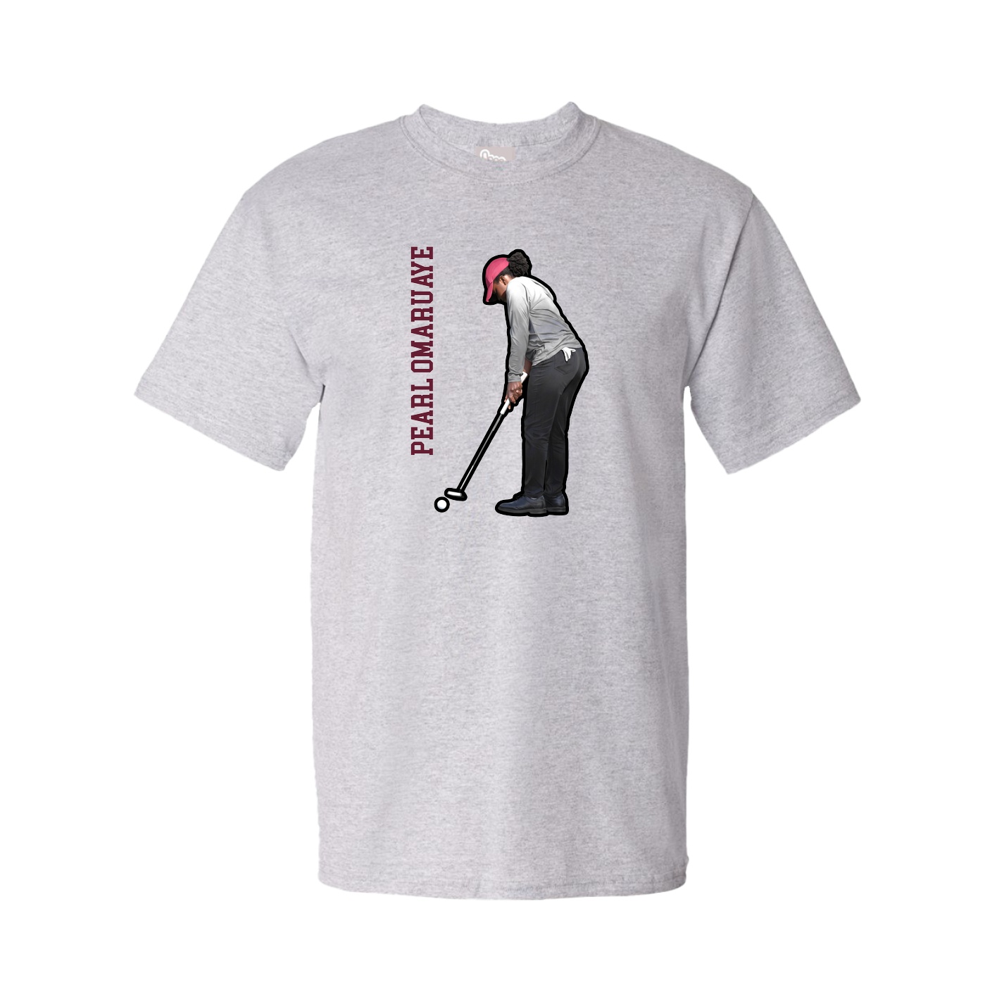 Tee — Name Vertical in Grey