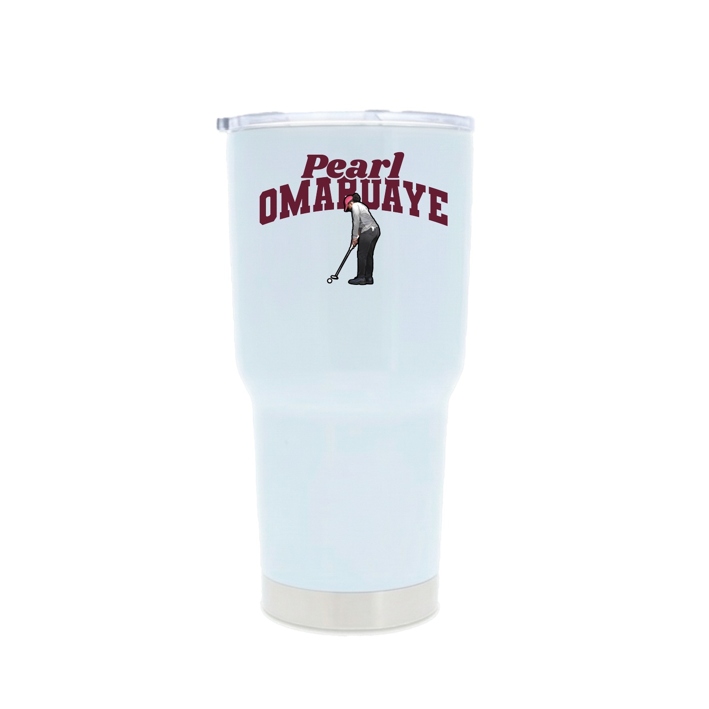 30oz Stainless Steel Tumbler — Signature Arch in White