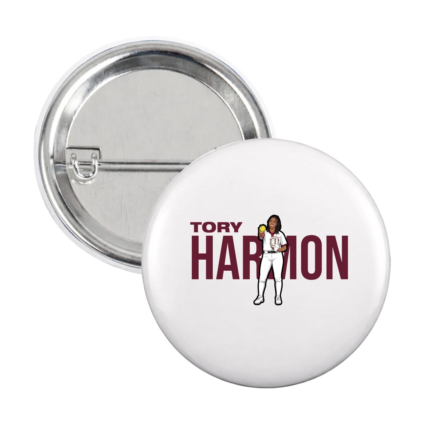 Game Day Button — Player Name in White