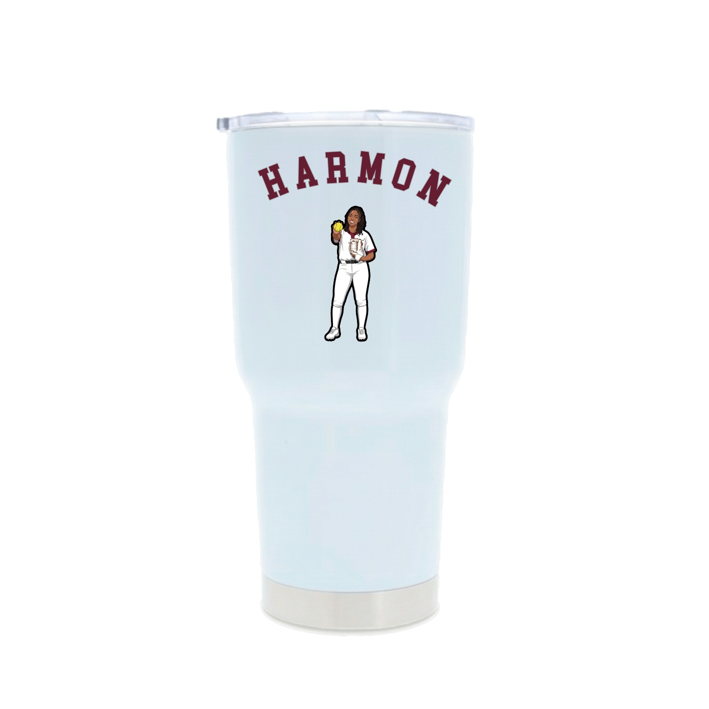 30oz Stainless Steel Tumbler — Shirsey Arch in White