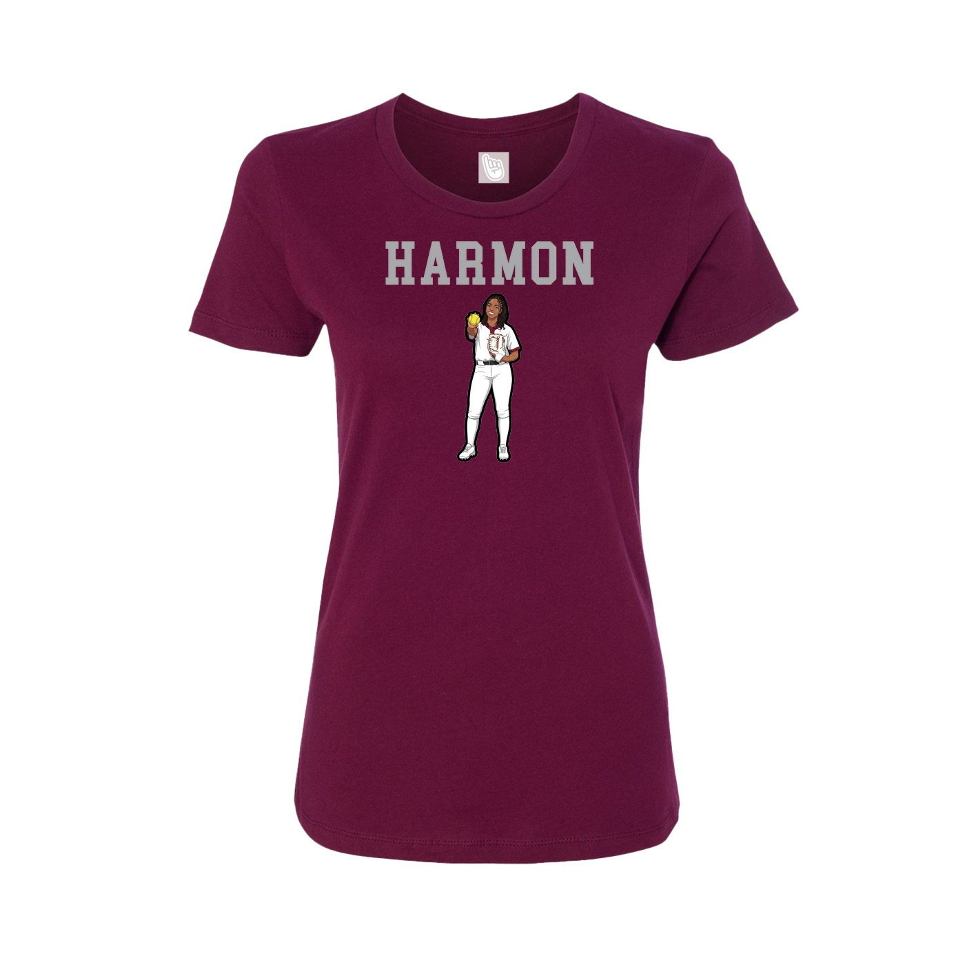 Fitted Women's Tee — Shirsey in Maroon