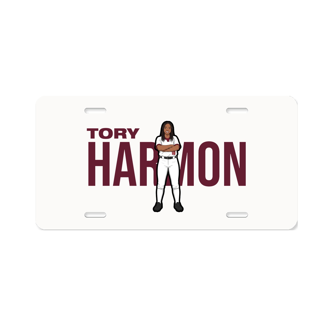 License Plate — Player Name in Classic