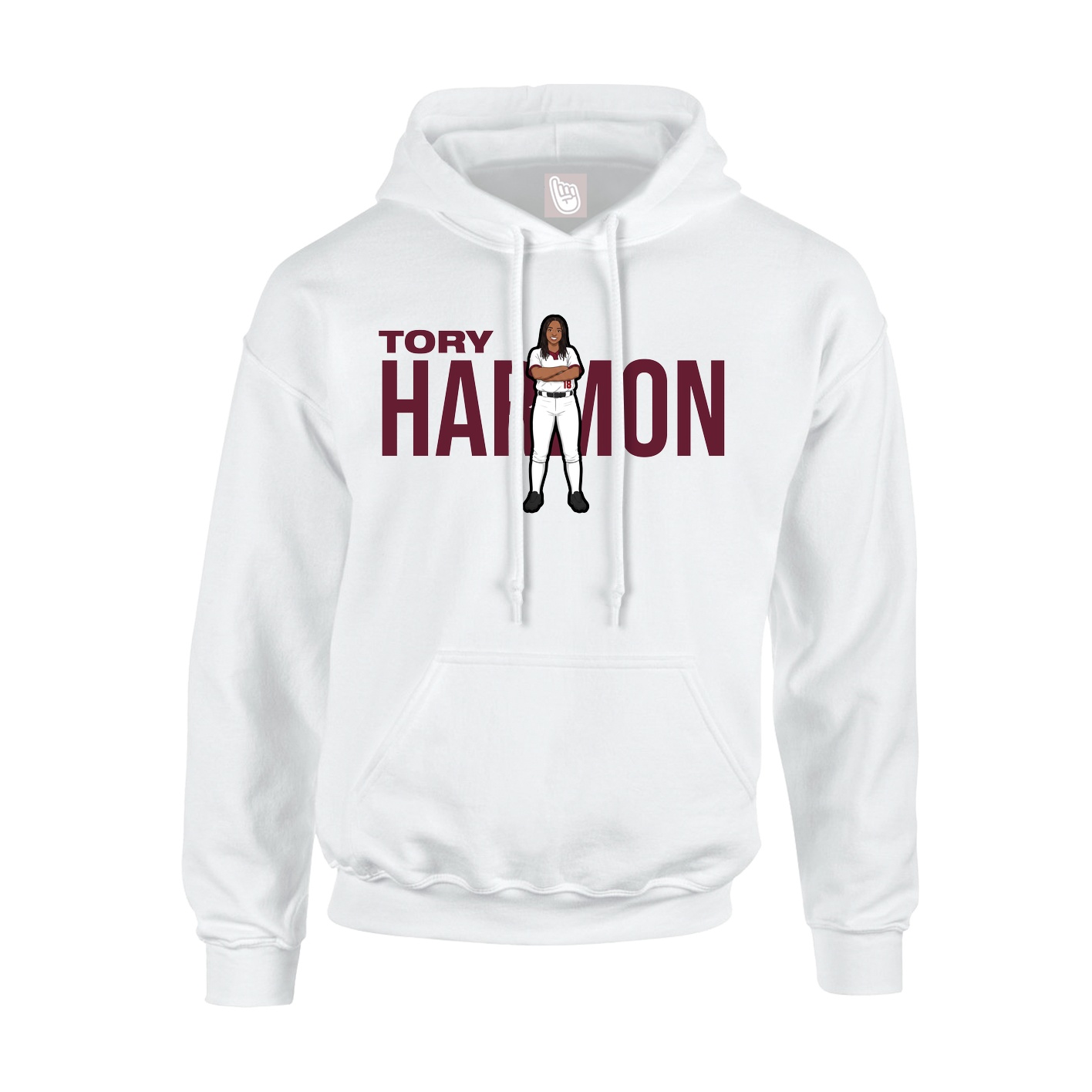Youth Hoodie — Player Name in White