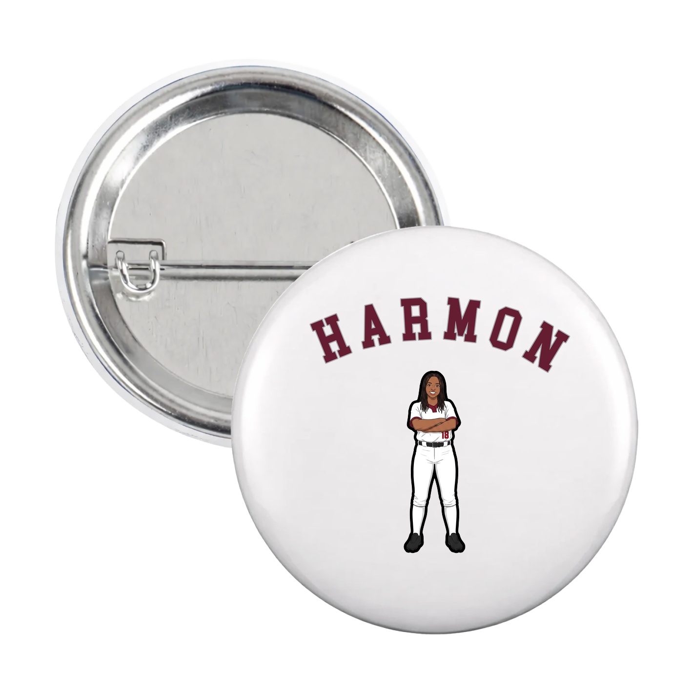 Game Day Button — Shirsey Arch in White