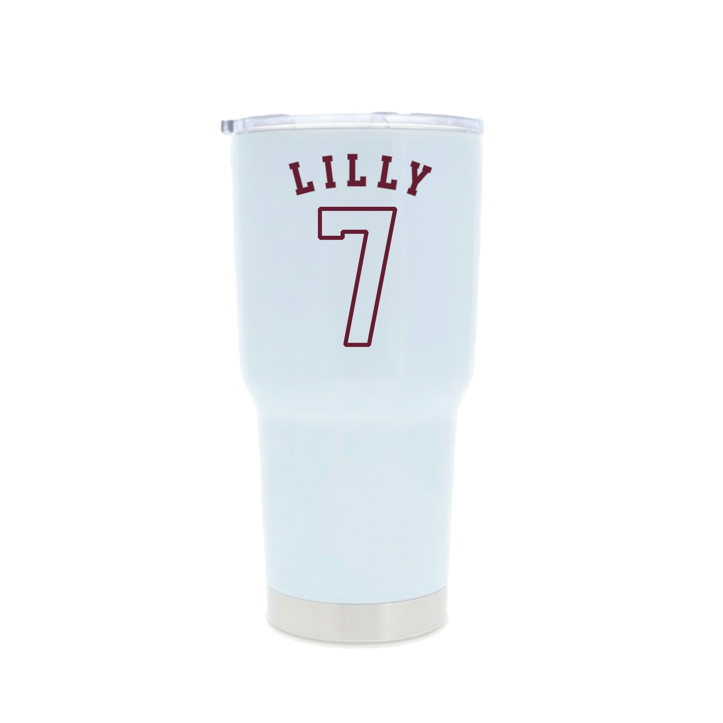 30oz Stainless Steel Tumbler — Shirsey Arch in White