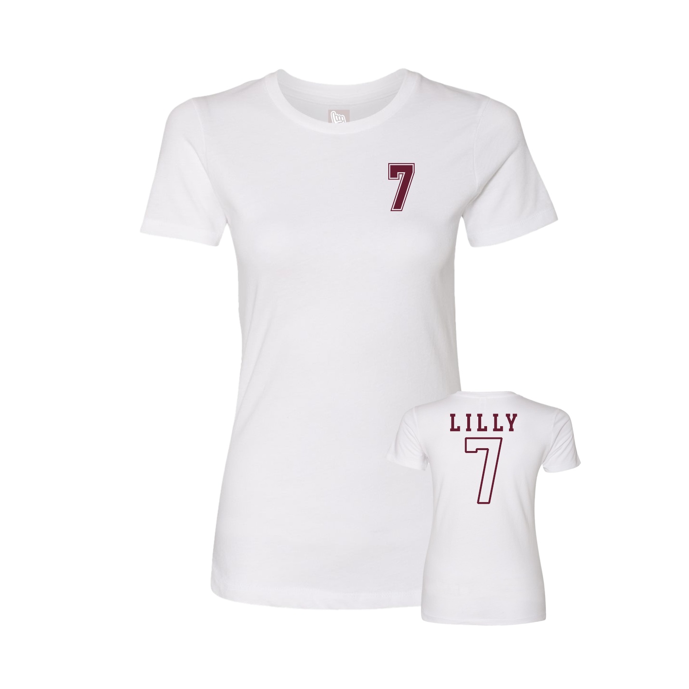 Womens Tee — Chest Back in White