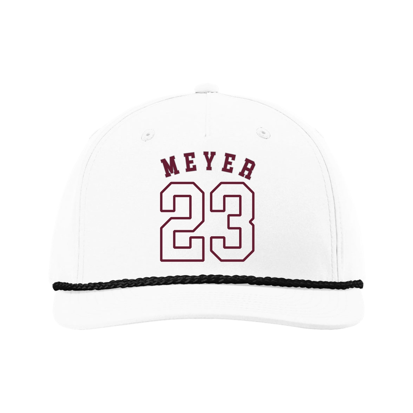 Five-Panel Classic Rope Cap — Shirsey Arch in White