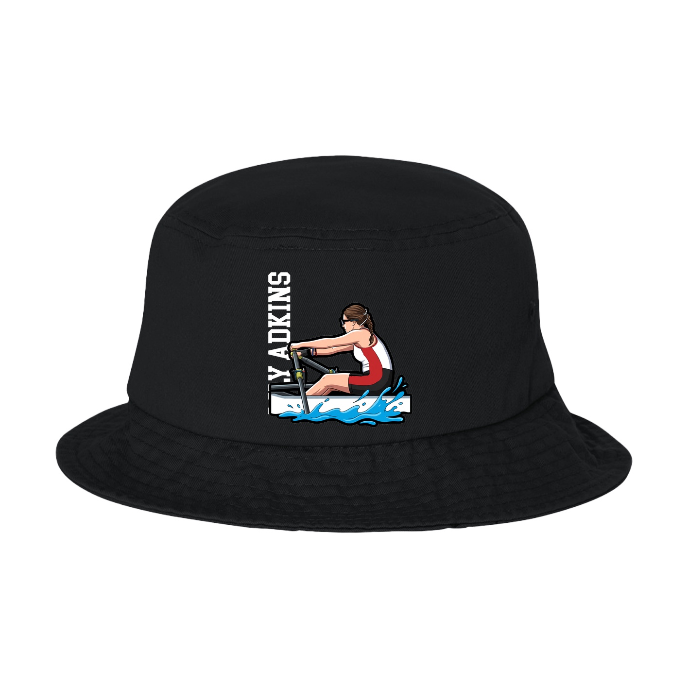 Bucket Cap — Name Vertical in Black