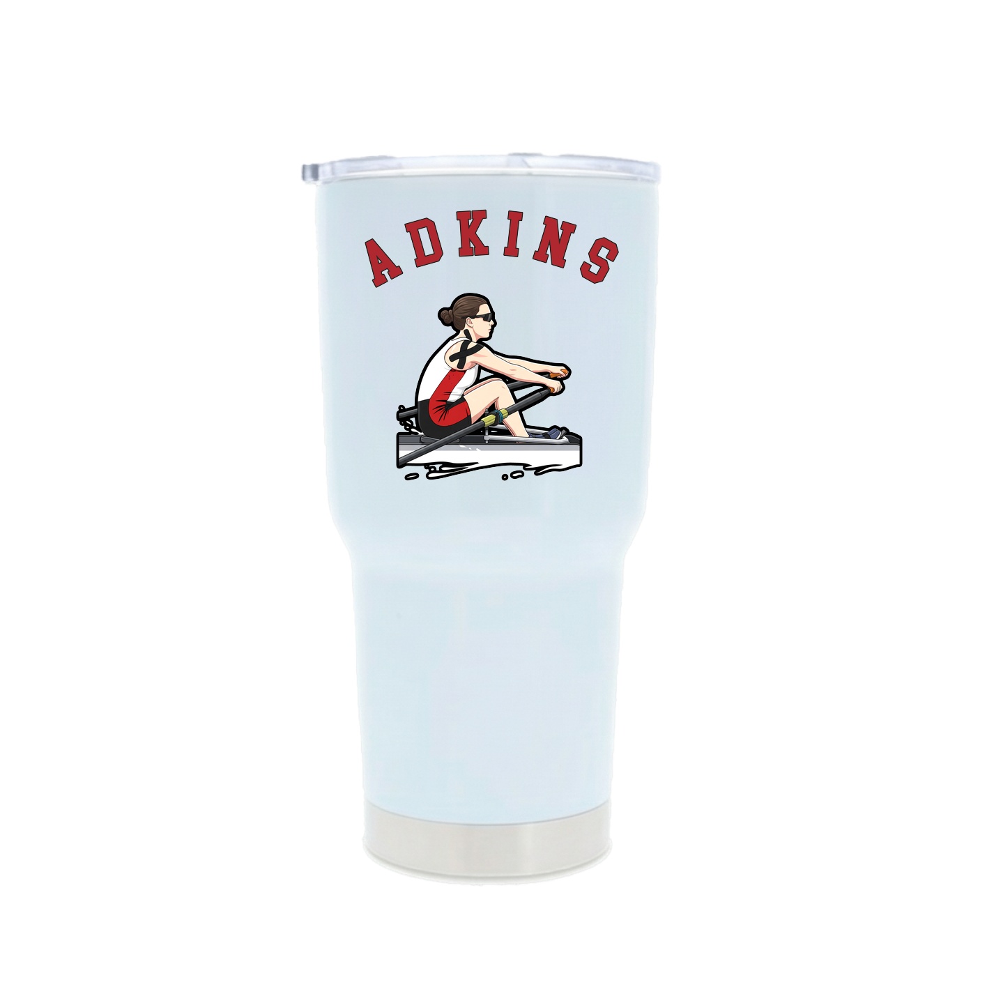 30oz Stainless Steel Tumbler — Shirsey Arch in White