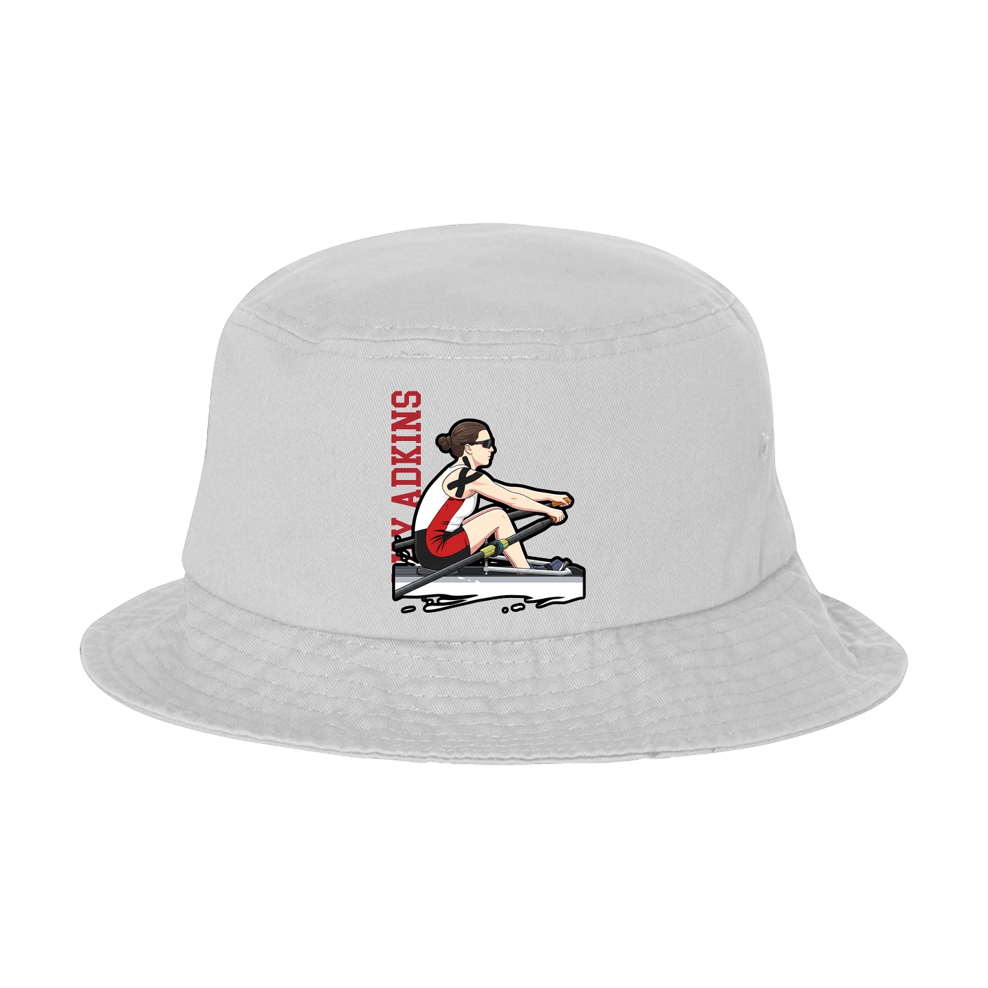 Bucket Cap — Name Vertical in White