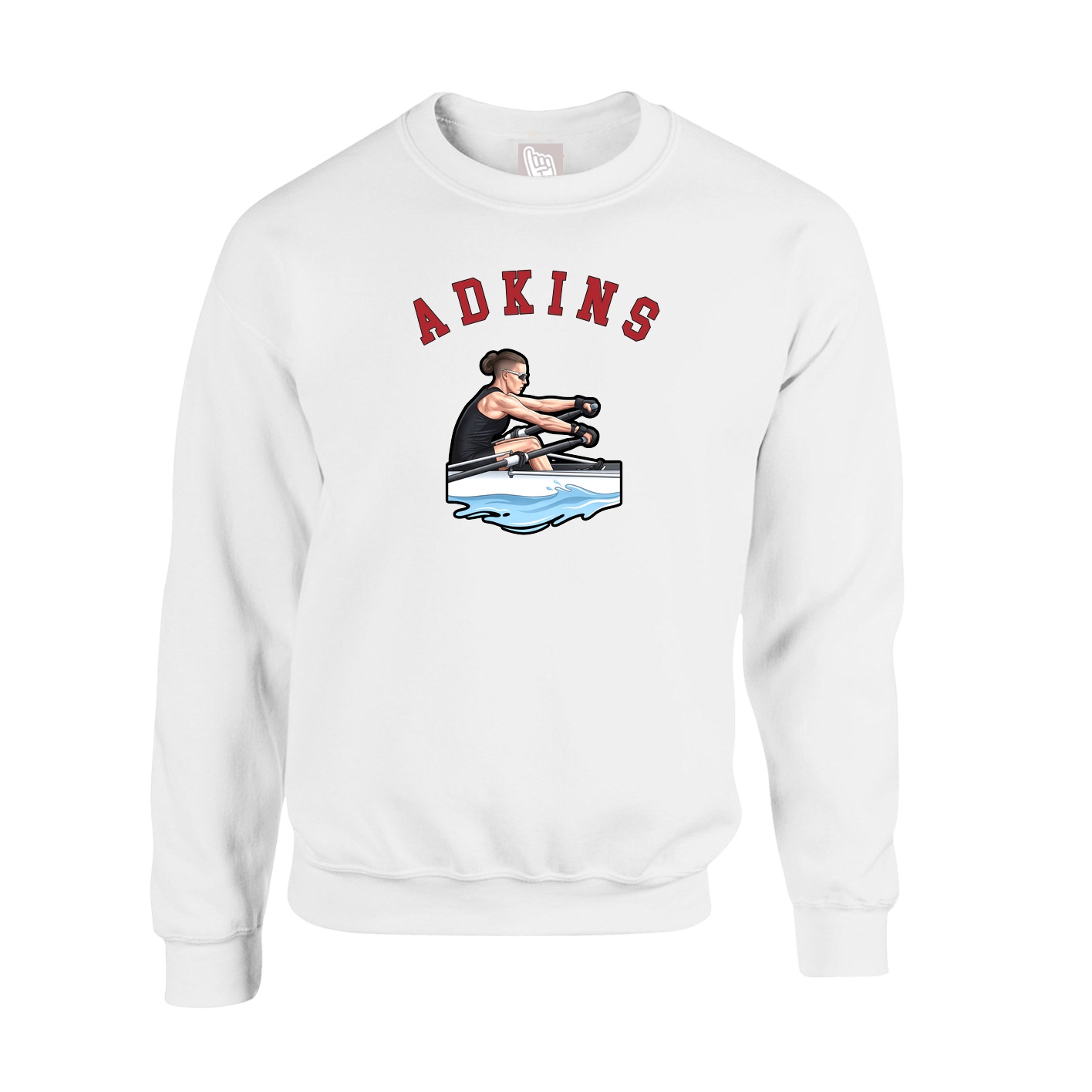 Fleece Crew — Shirsey Arch in White