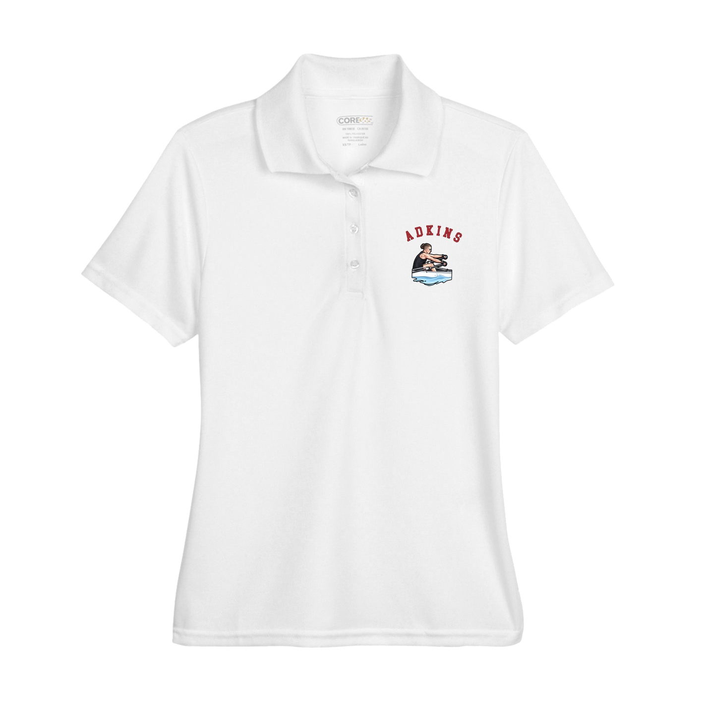 Womens Performance Polo — Shirsey Arch in White