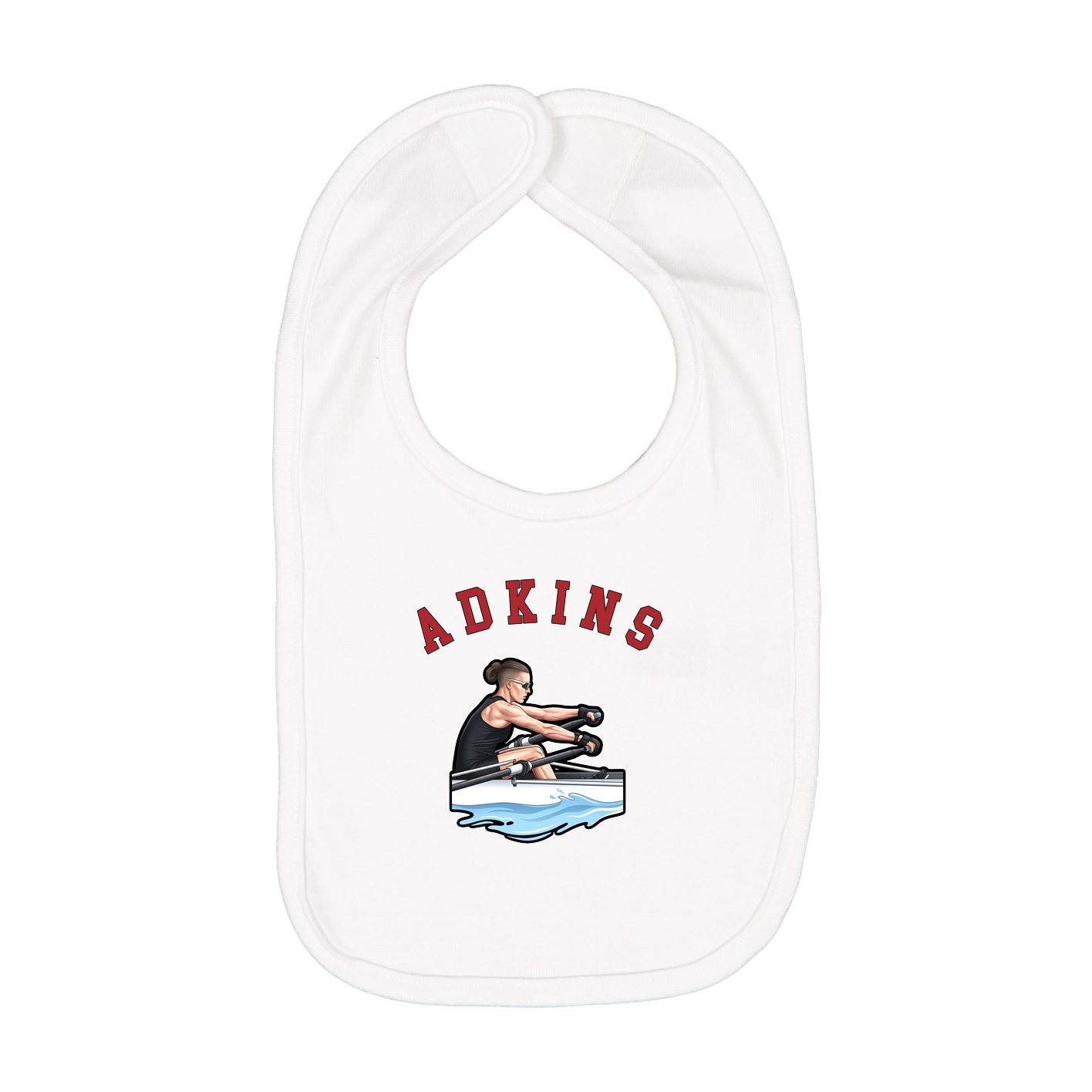 Infant Bib — Shirsey Arch in White
