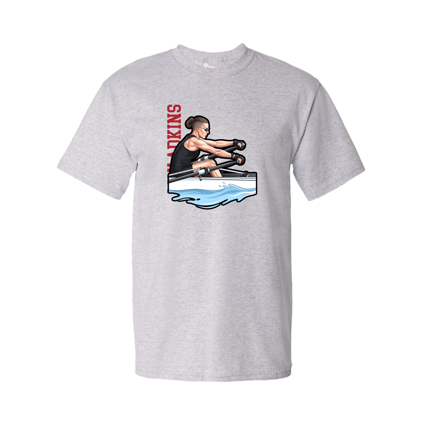 Tee — Name Vertical in Grey