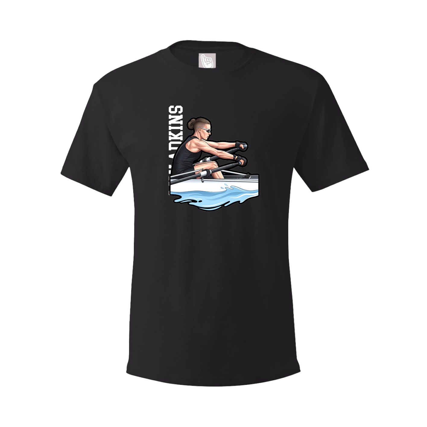 Youth Tee — Name Vertical in Black