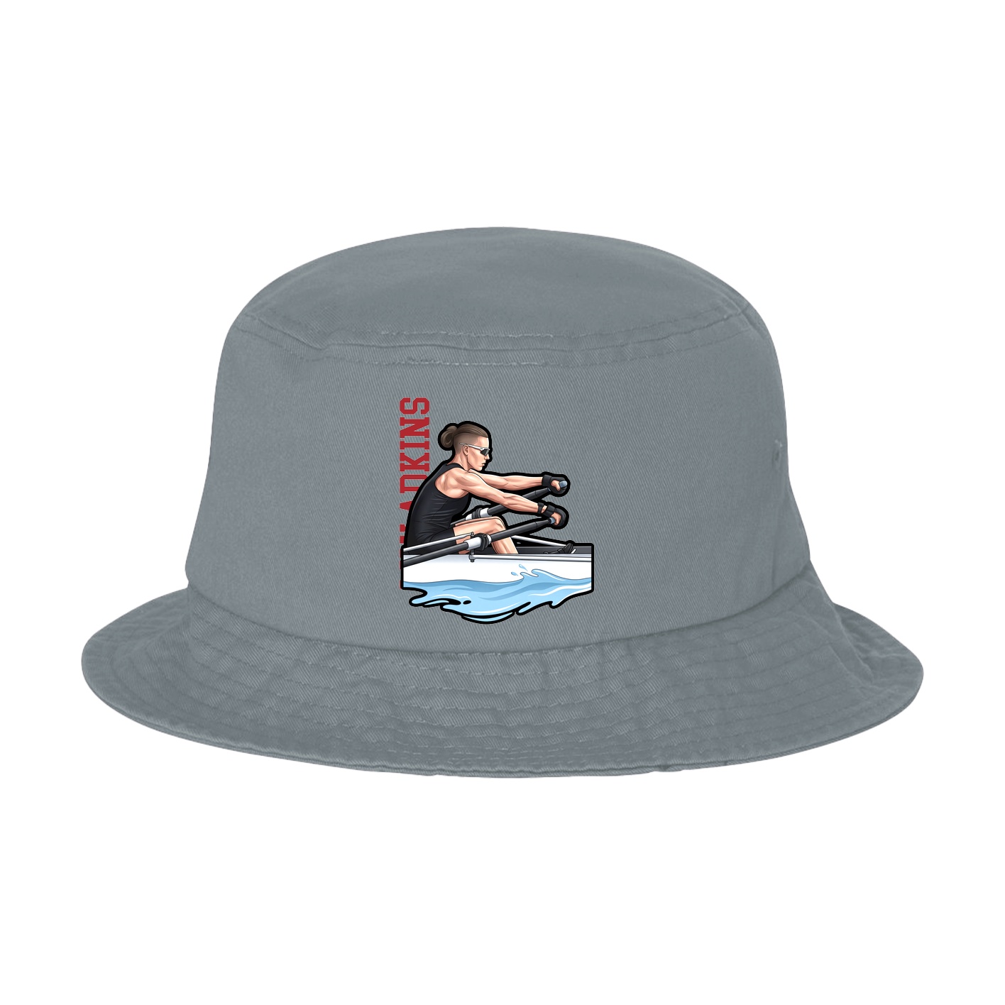 Bucket Cap — Name Vertical in Grey