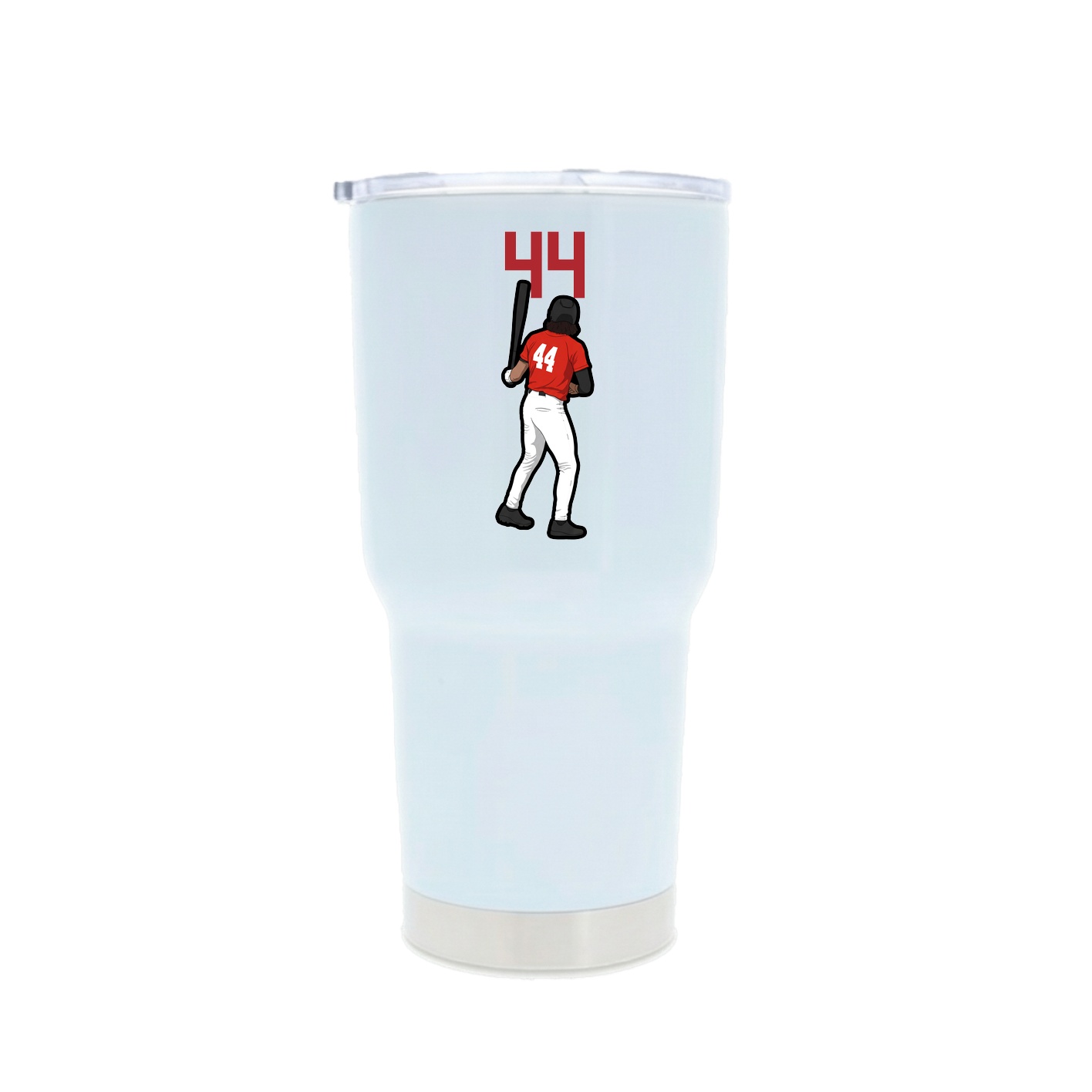 30oz Stainless Steel Tumbler — Number Top in White