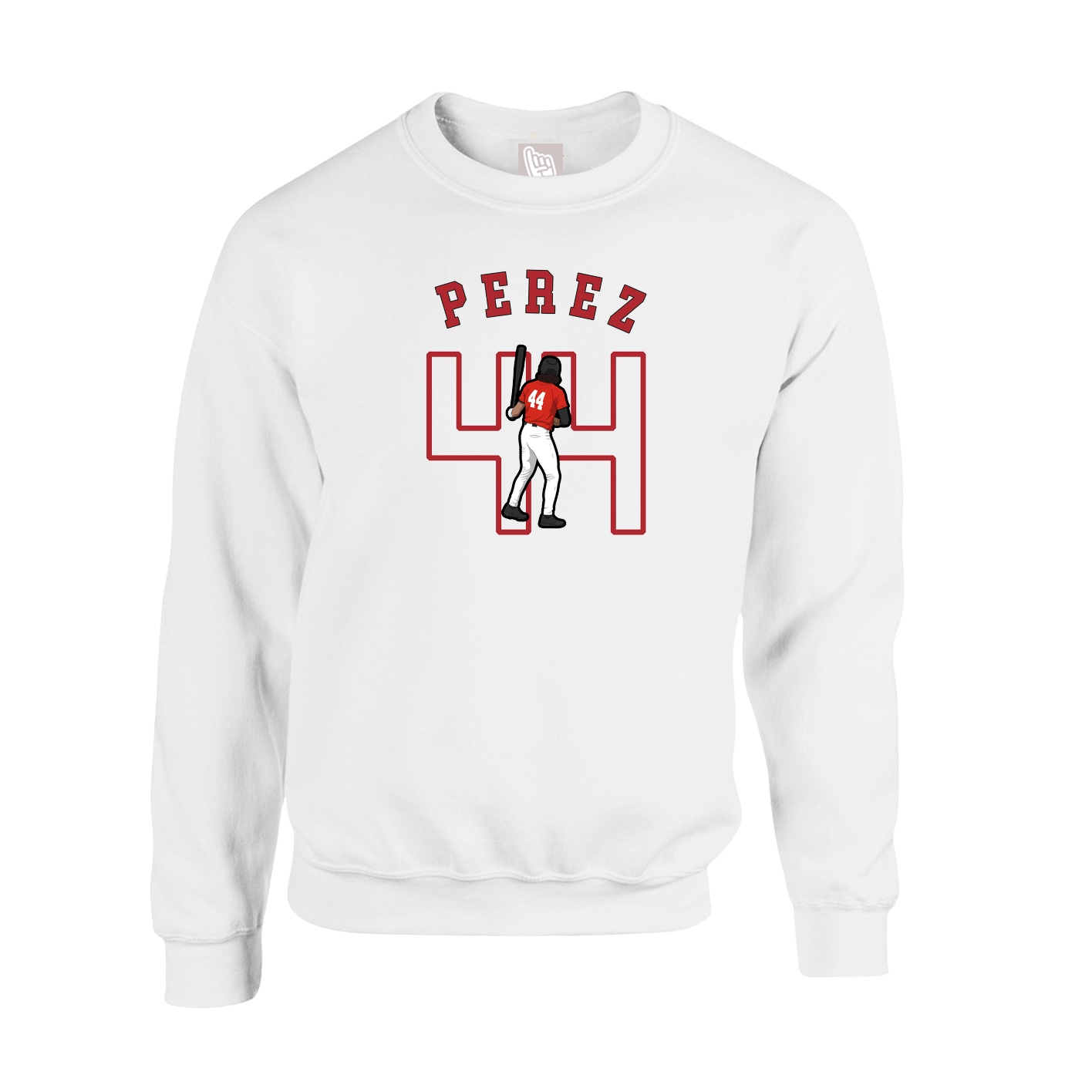 Fleece Crew — Shirsey Arch in White