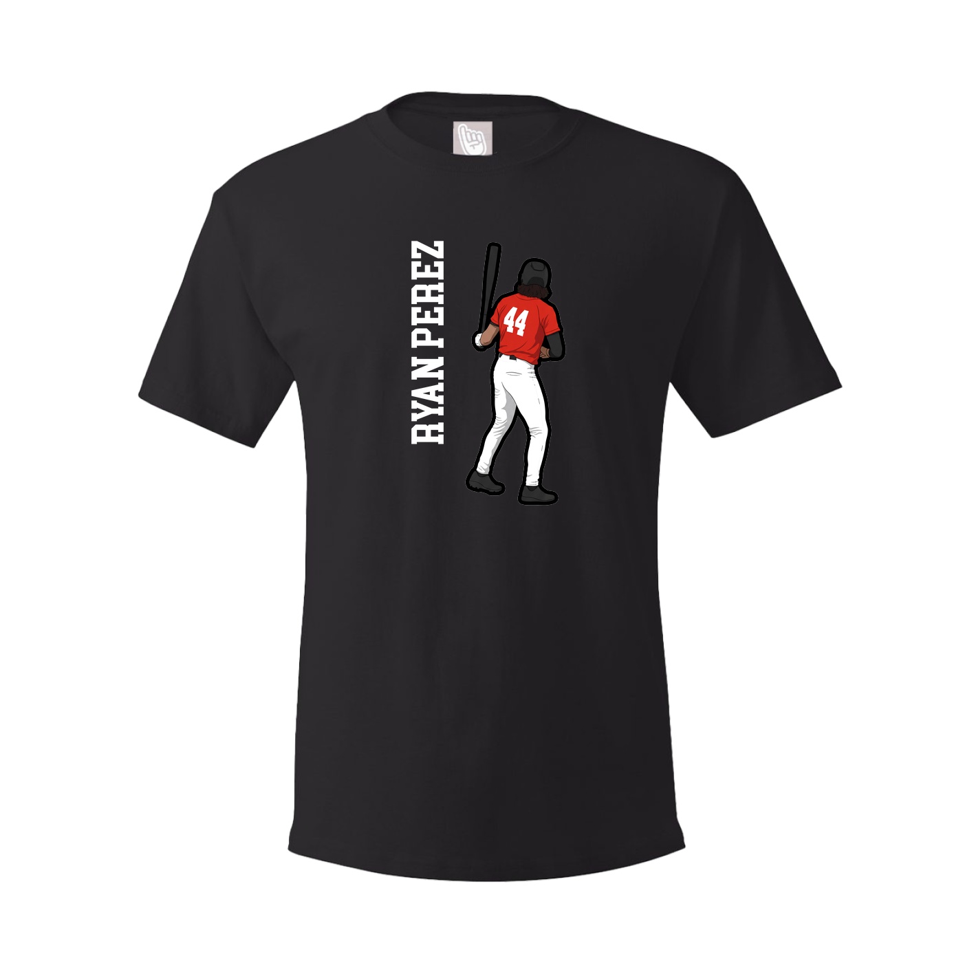Tee — Name Vertical in Black