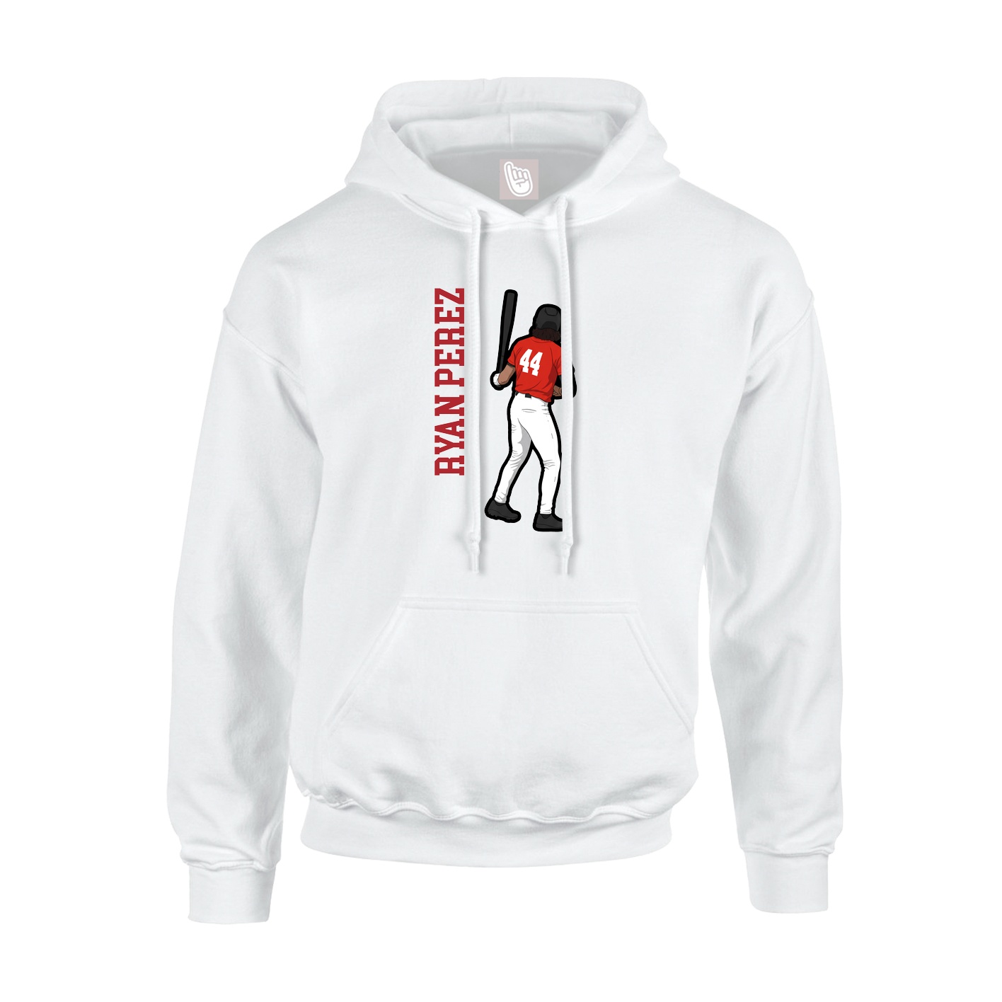 Hoodie — Name Vertical in White