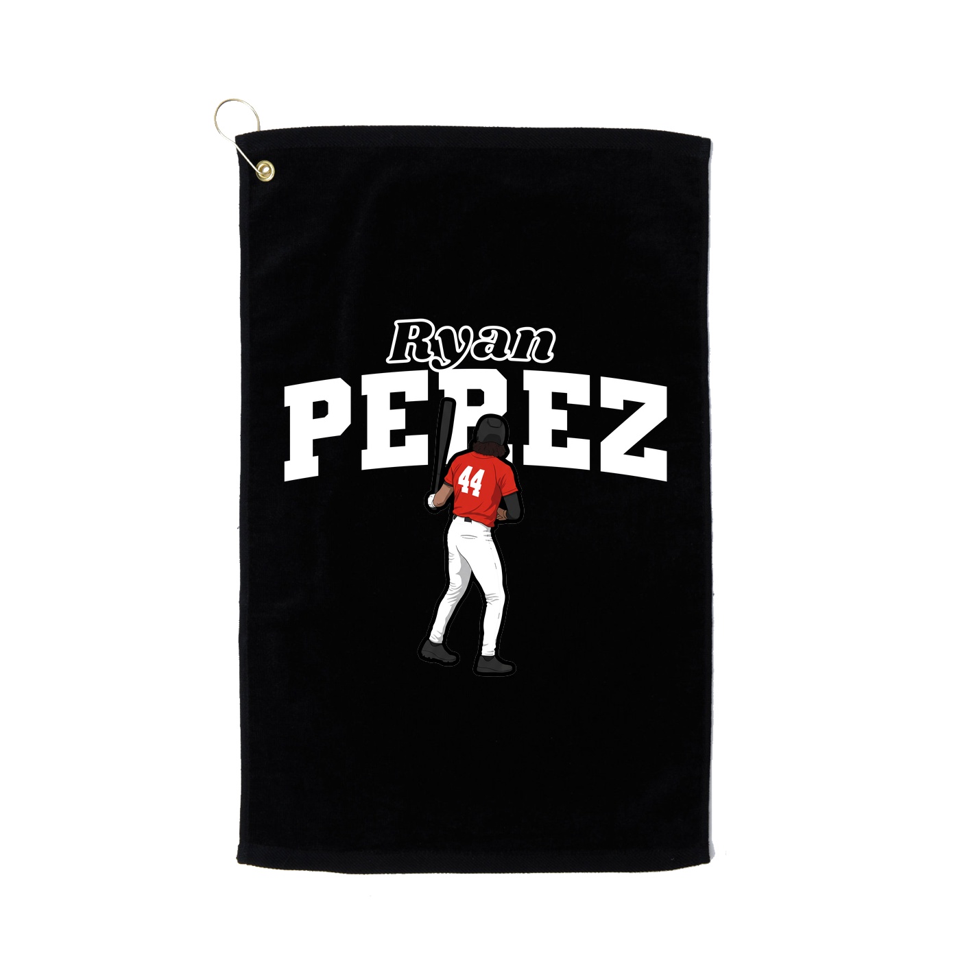 Golf Towel — Name Arch in Black