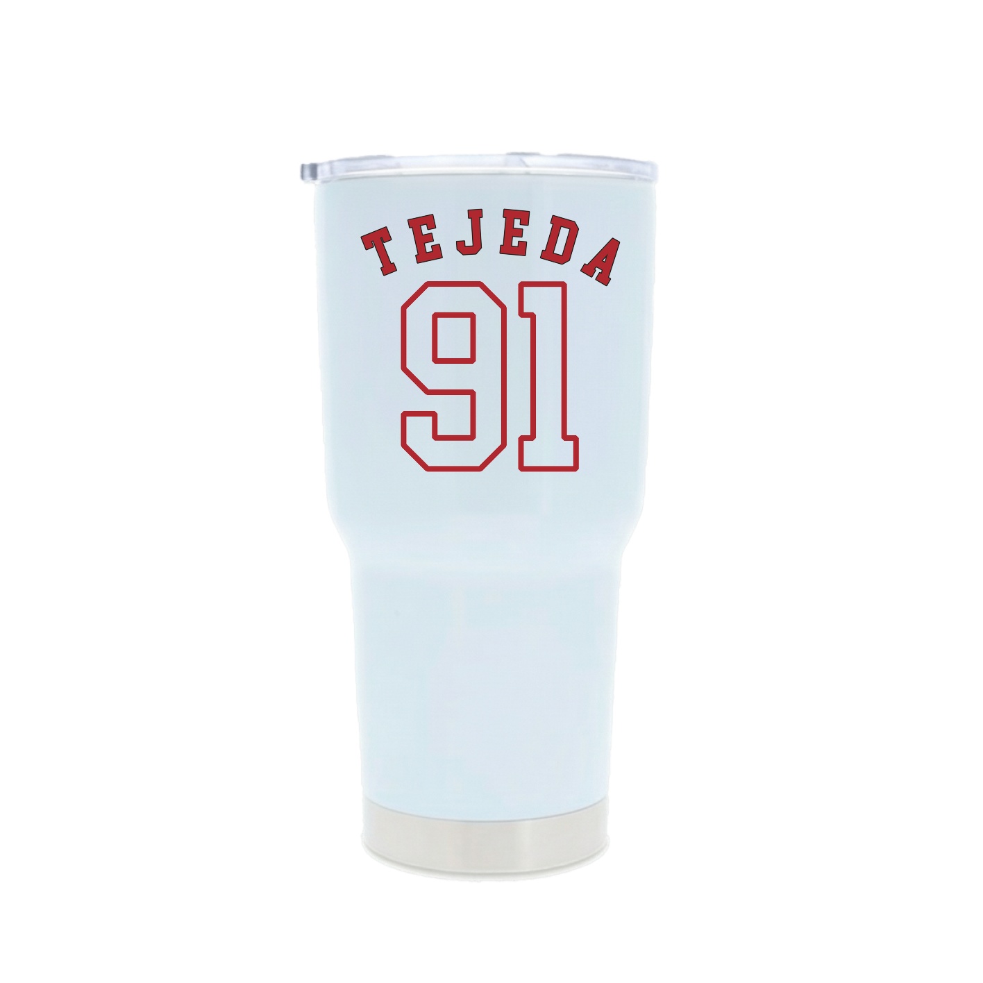 30oz Stainless Steel Tumbler — Shirsey Arch in White