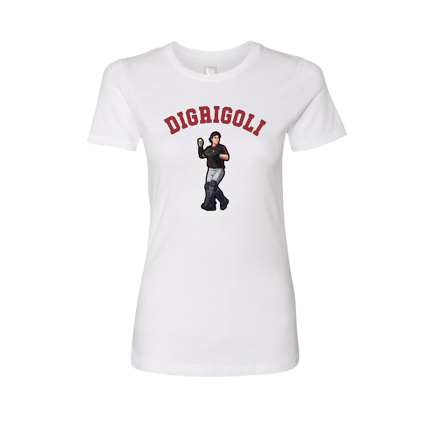 Fitted Women's Tee — Shirsey Arch in White