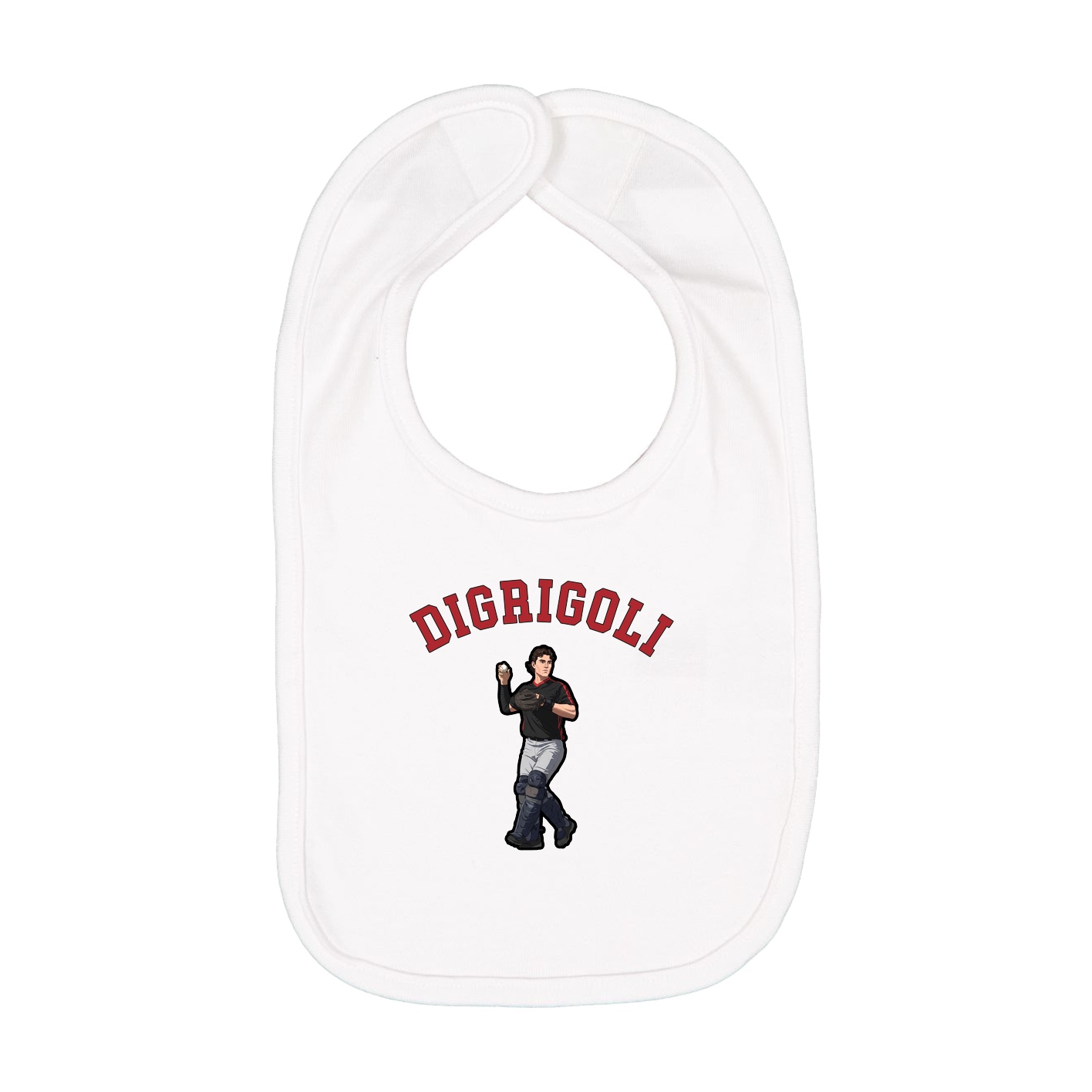 Infant Bib — Shirsey Arch in White