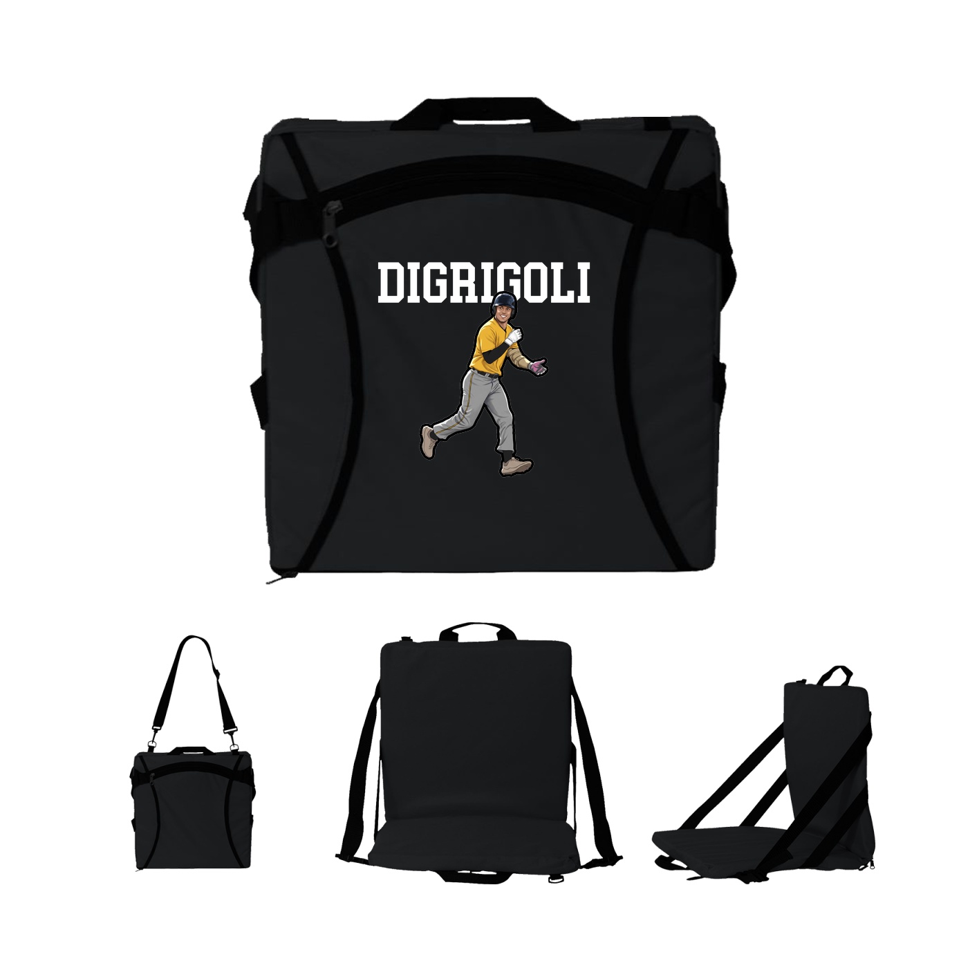 Folding Stadium Seat — Shirsey in Black