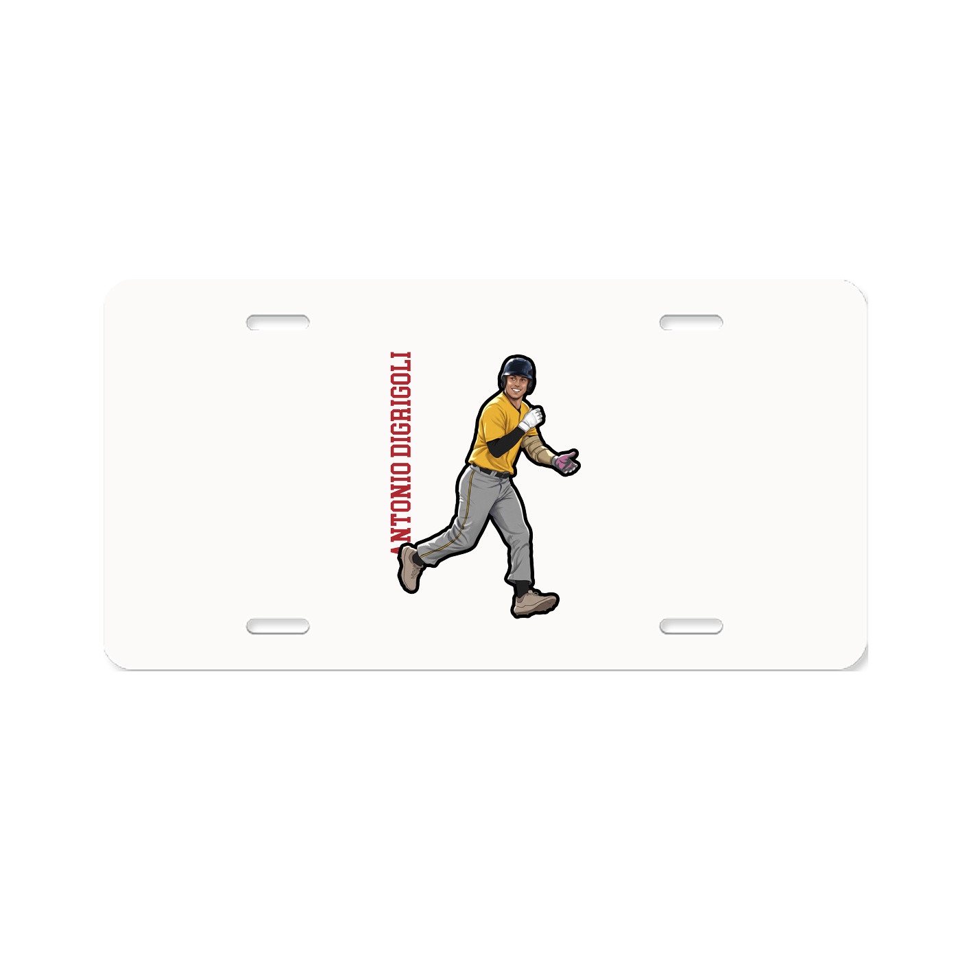 License Plate — Name Vertical in Classic