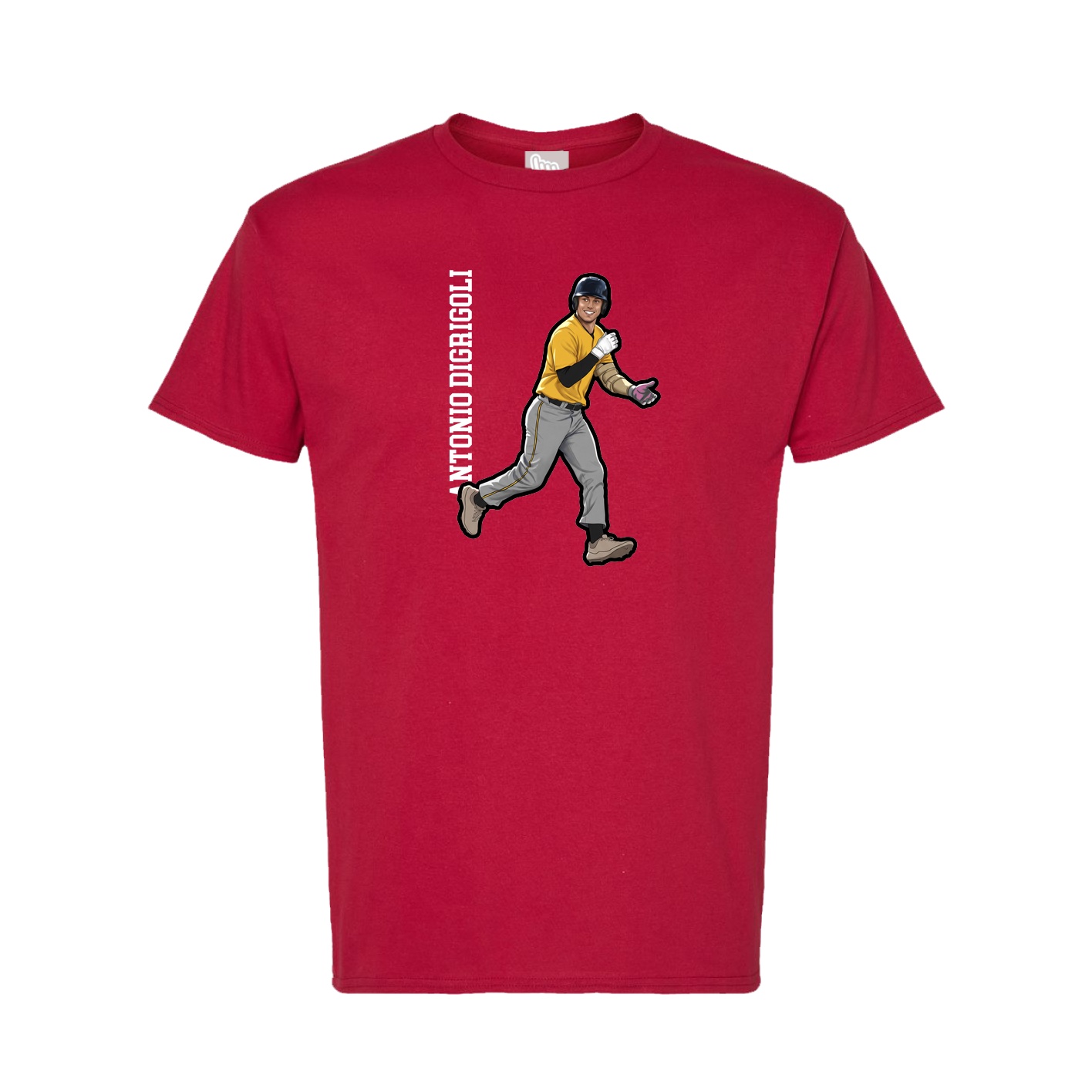 Tee — Name Vertical in Crimson