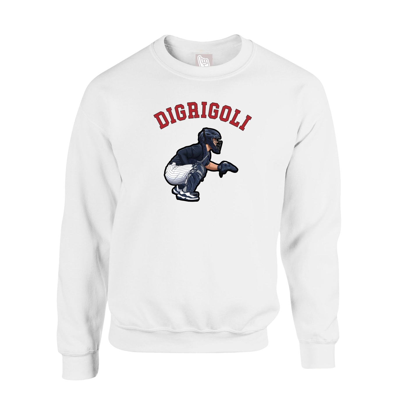 Fleece Crew — Shirsey Arch in White