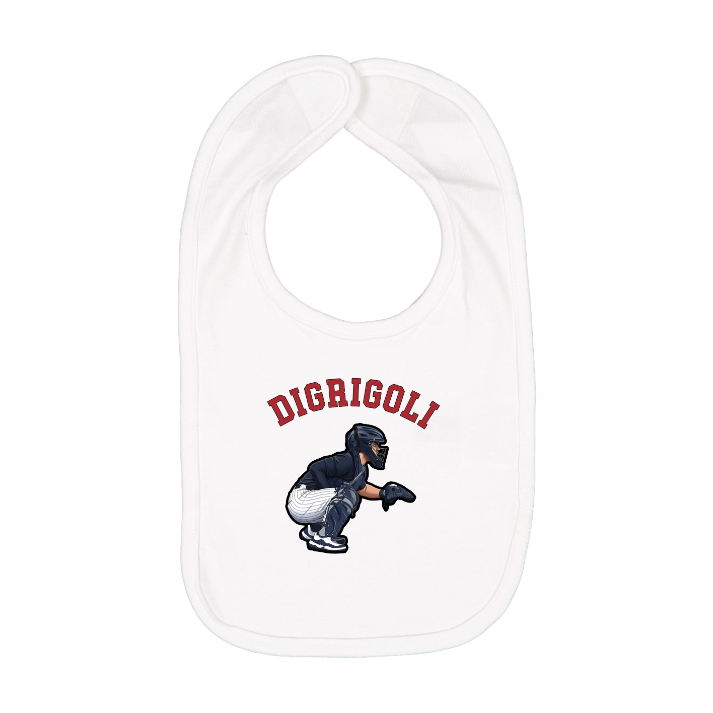 Infant Bib — Shirsey Arch in White