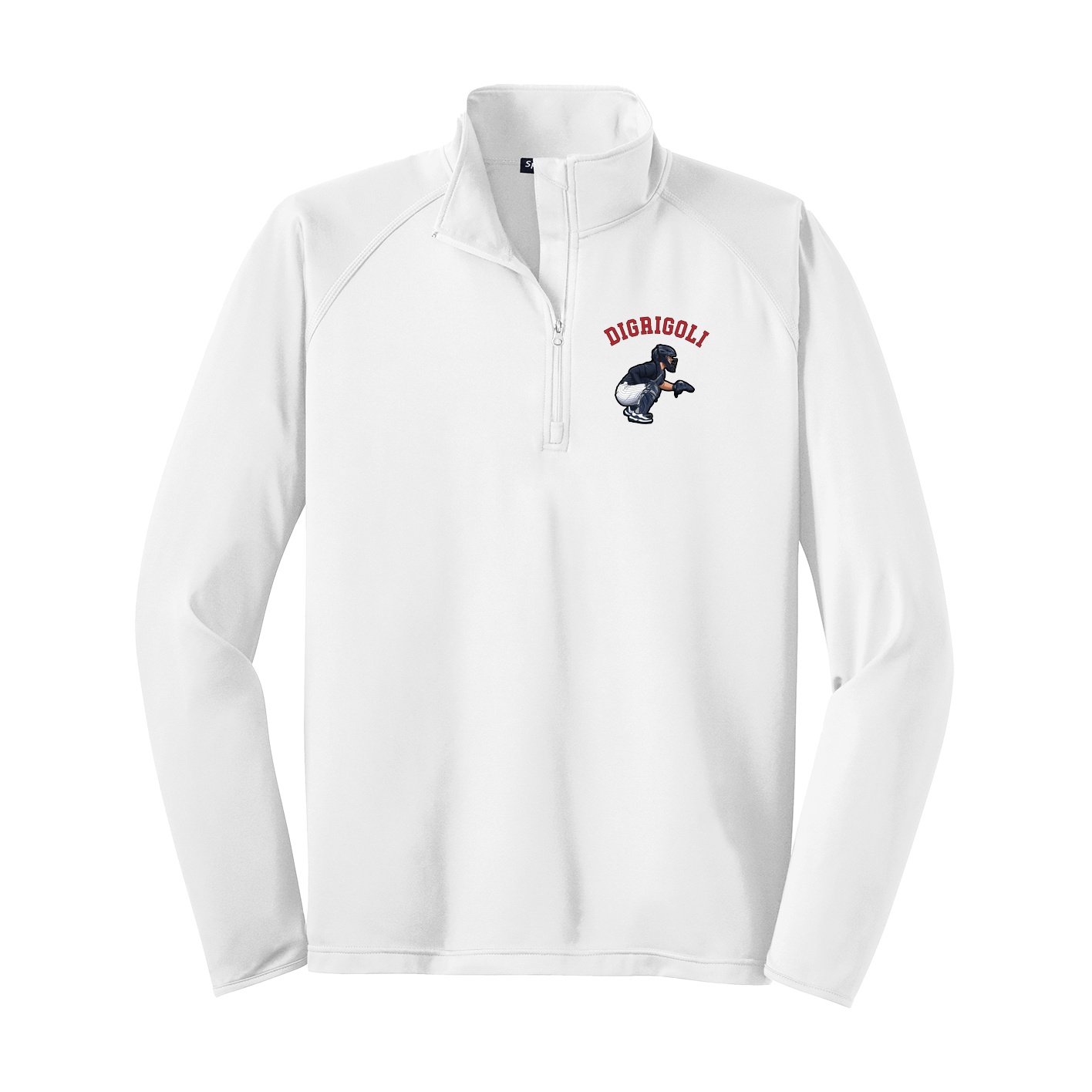 Q-Zip Pullover — Shirsey Arch in White