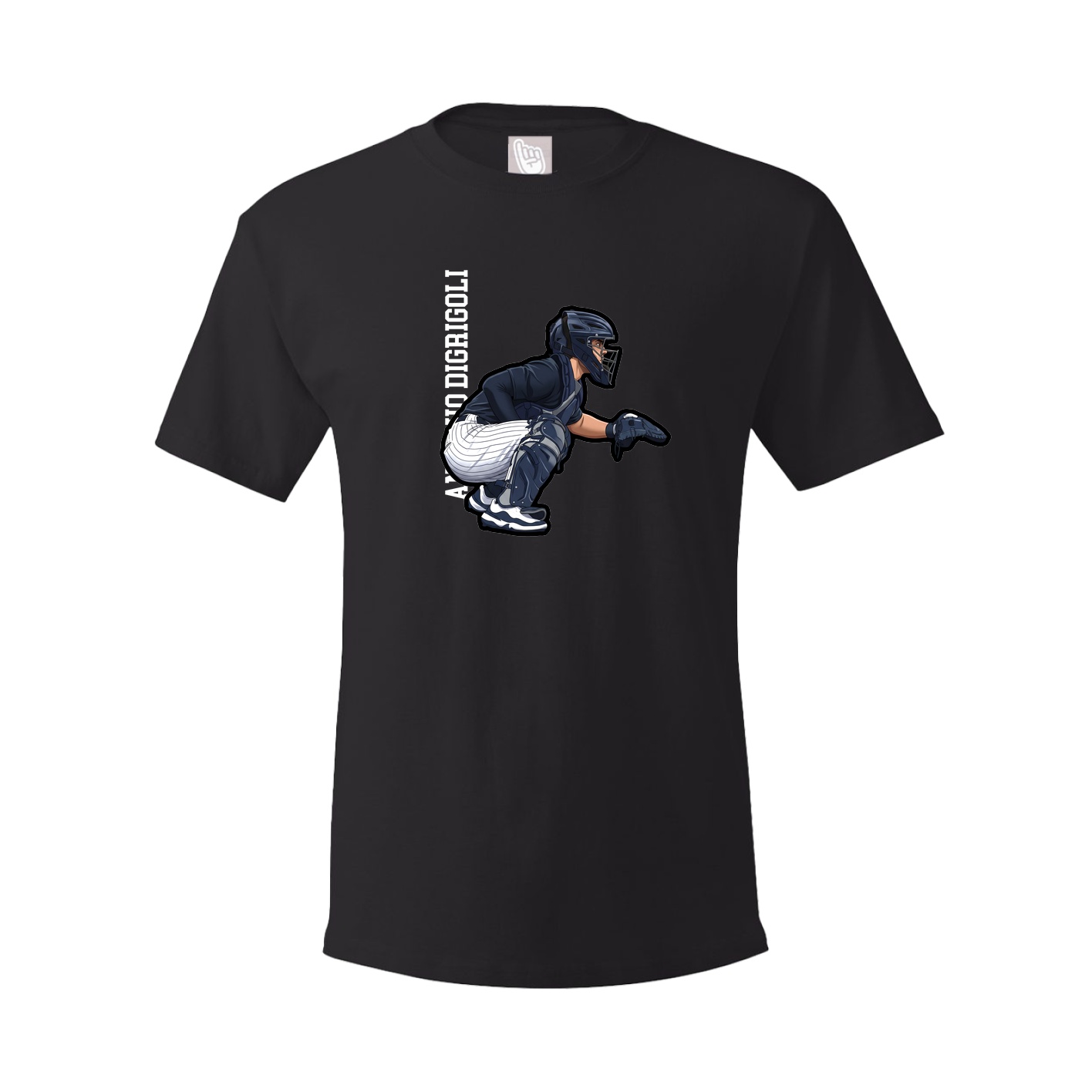 Youth Tee — Name Vertical in Black