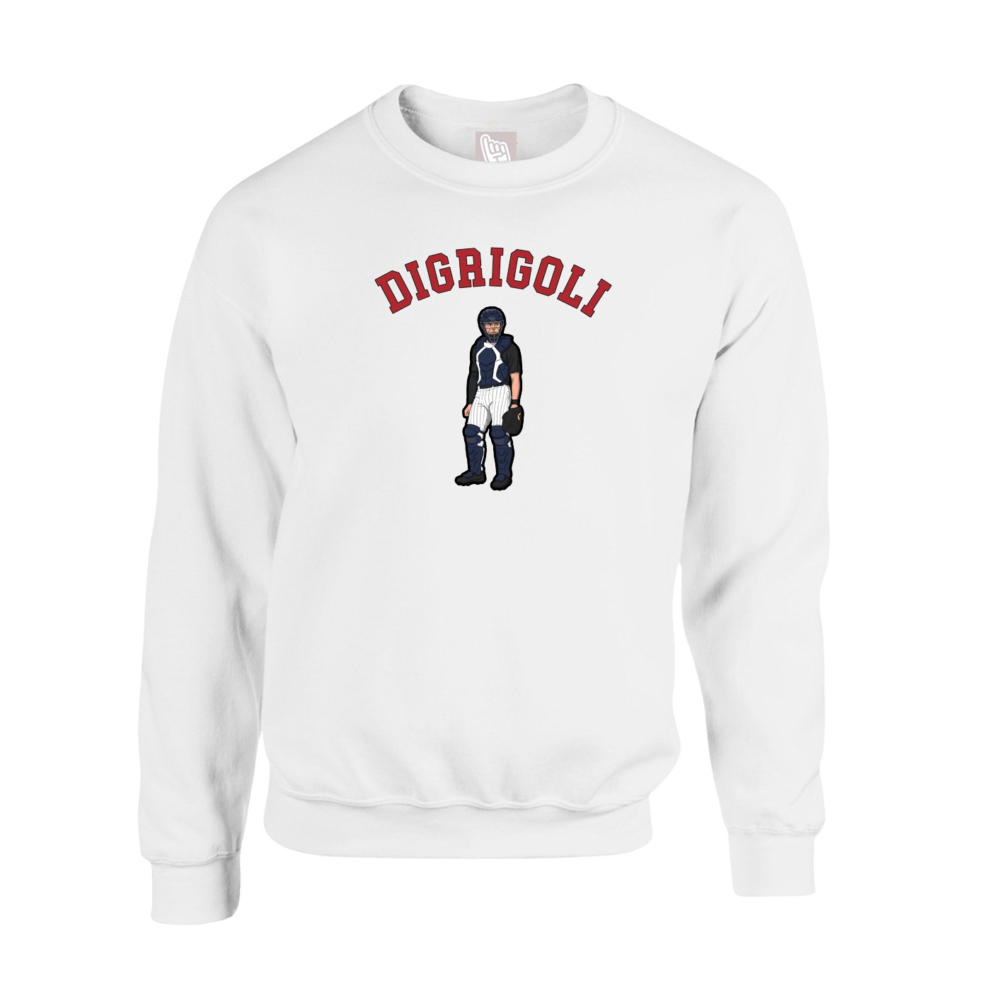 Fleece Crew — Shirsey Arch in White