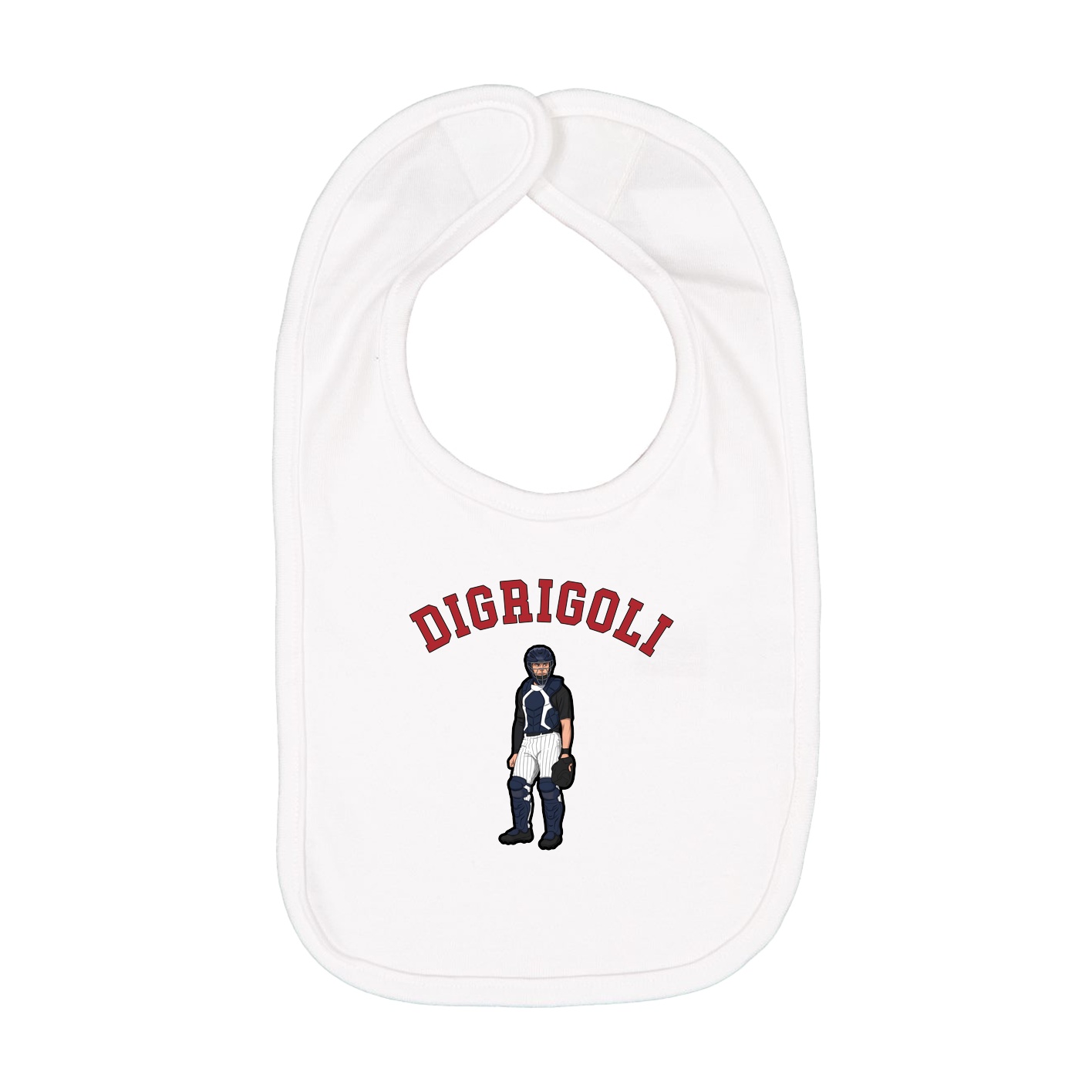 Infant Bib — Shirsey Arch in White