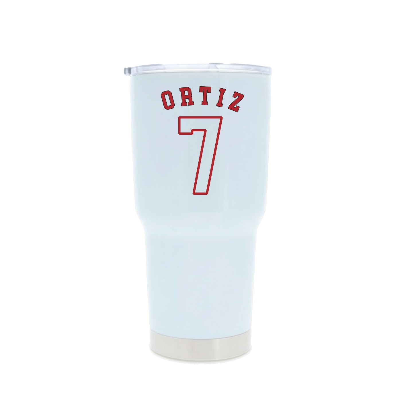 30oz Stainless Steel Tumbler — Shirsey Arch in White