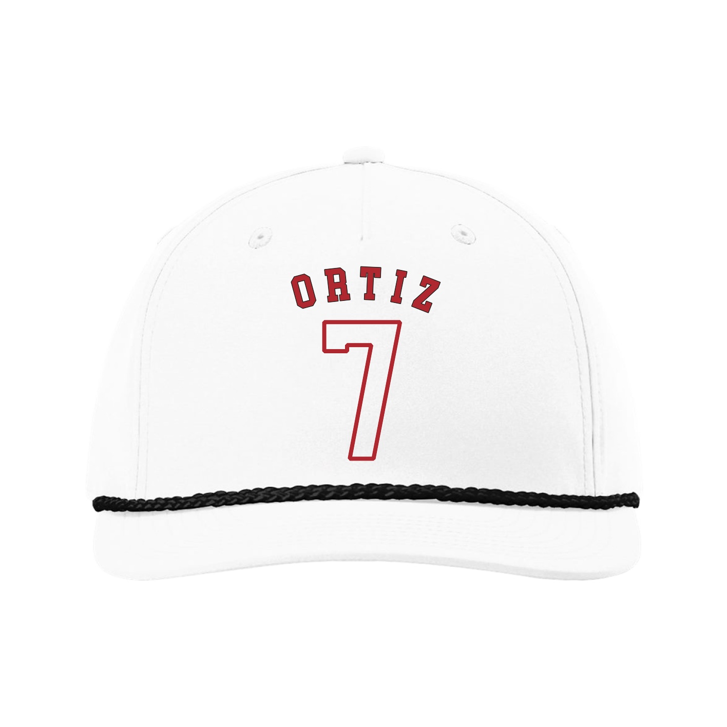 Five-Panel Classic Rope Cap — Shirsey Arch in White