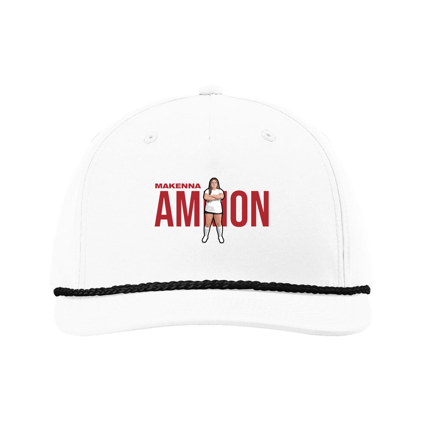 Five-Panel Classic Rope Cap — Player Name in White