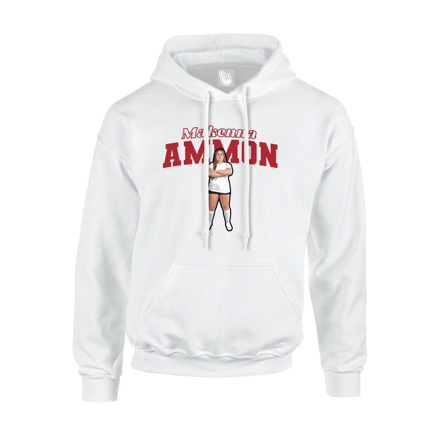 Hoodie — Name Arch in White