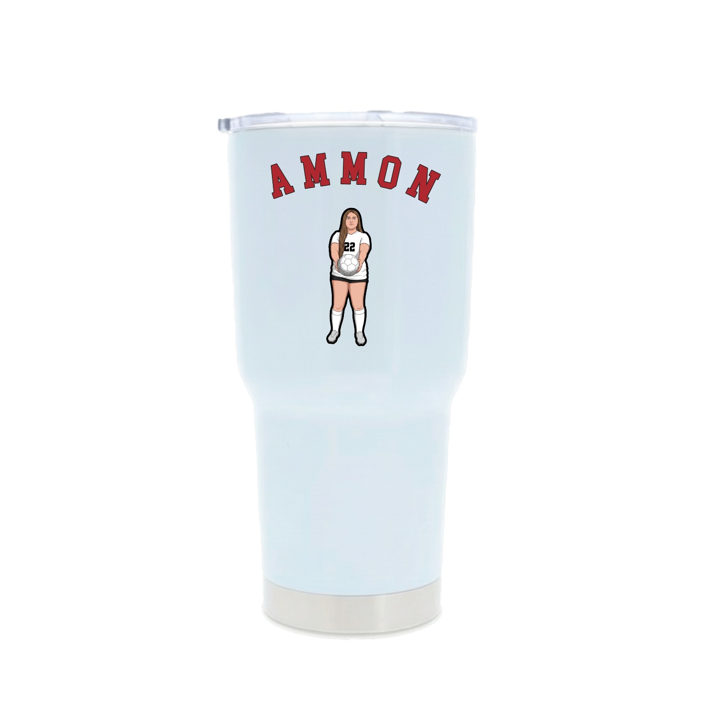 30oz Stainless Steel Tumbler — Shirsey Arch in White