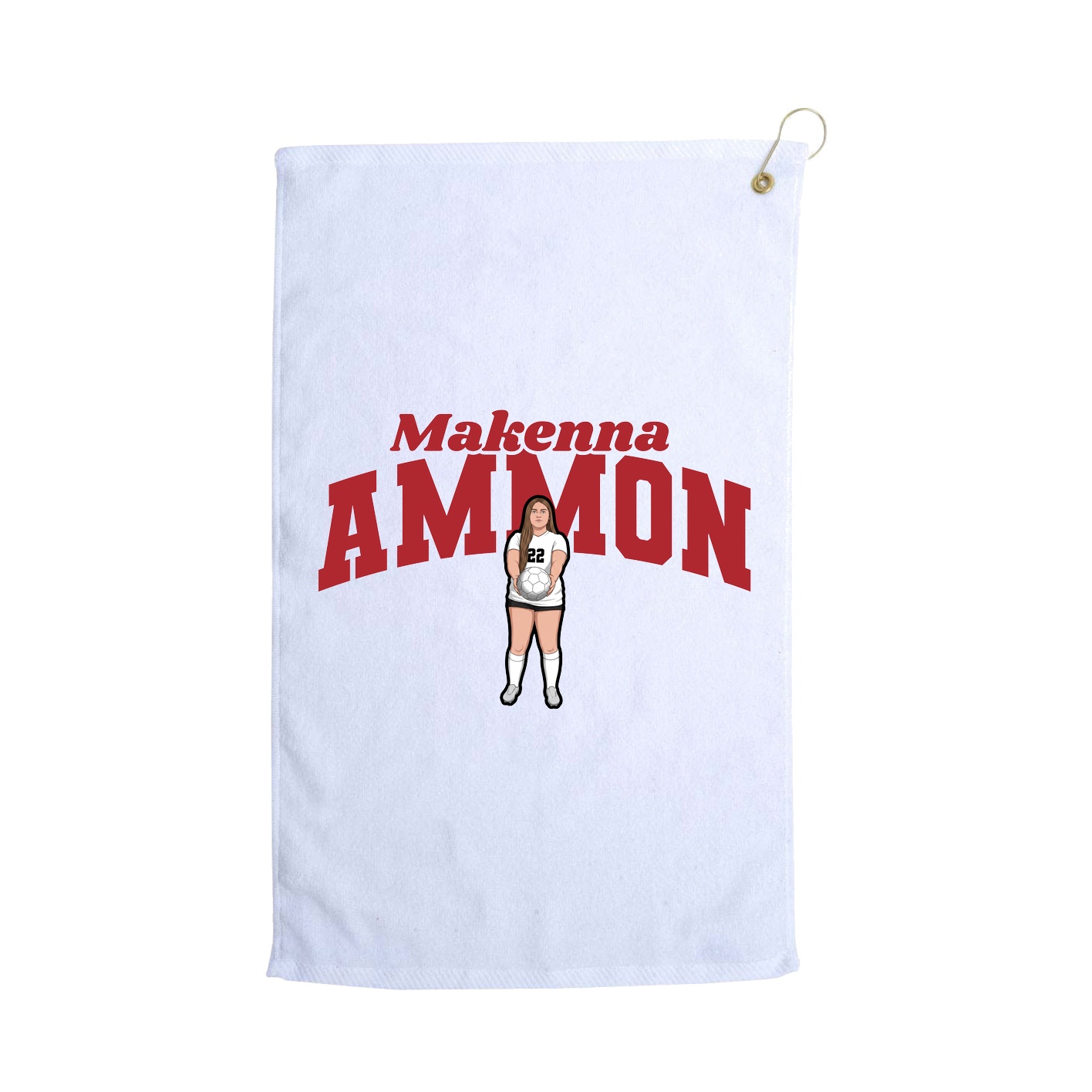 Golf Towel — Signature Arch in White