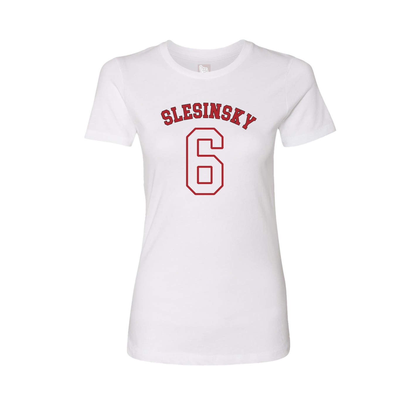 Fitted Women's Tee — Shirsey Arch in White