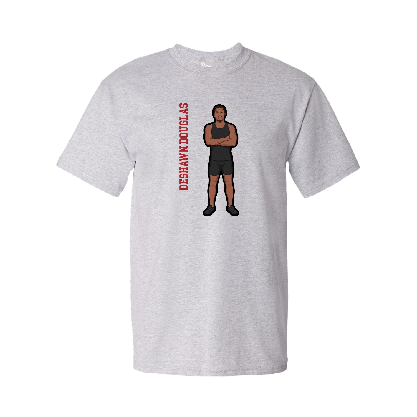 Tee — Name Vertical in Grey