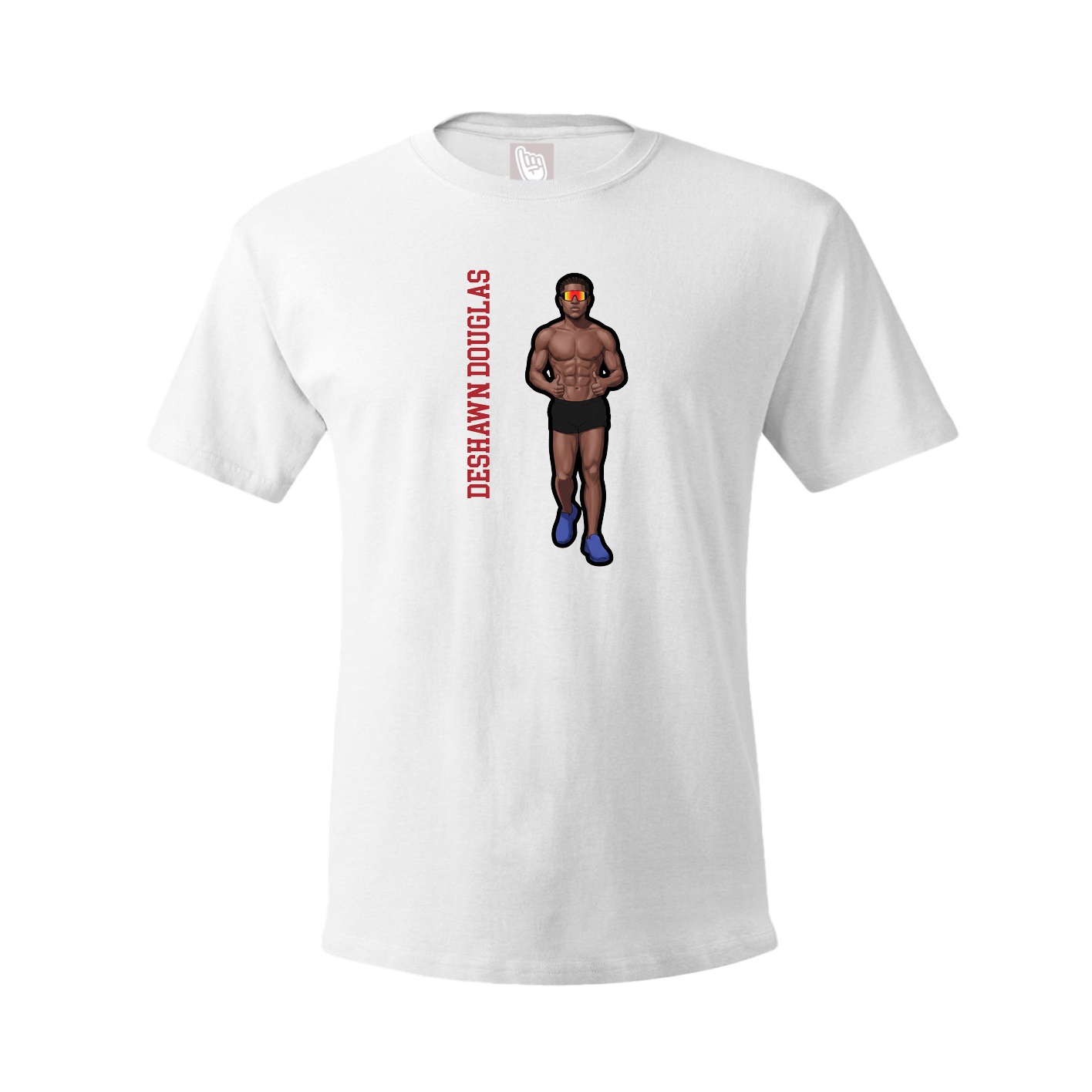 Youth Tee — Name Vertical in White