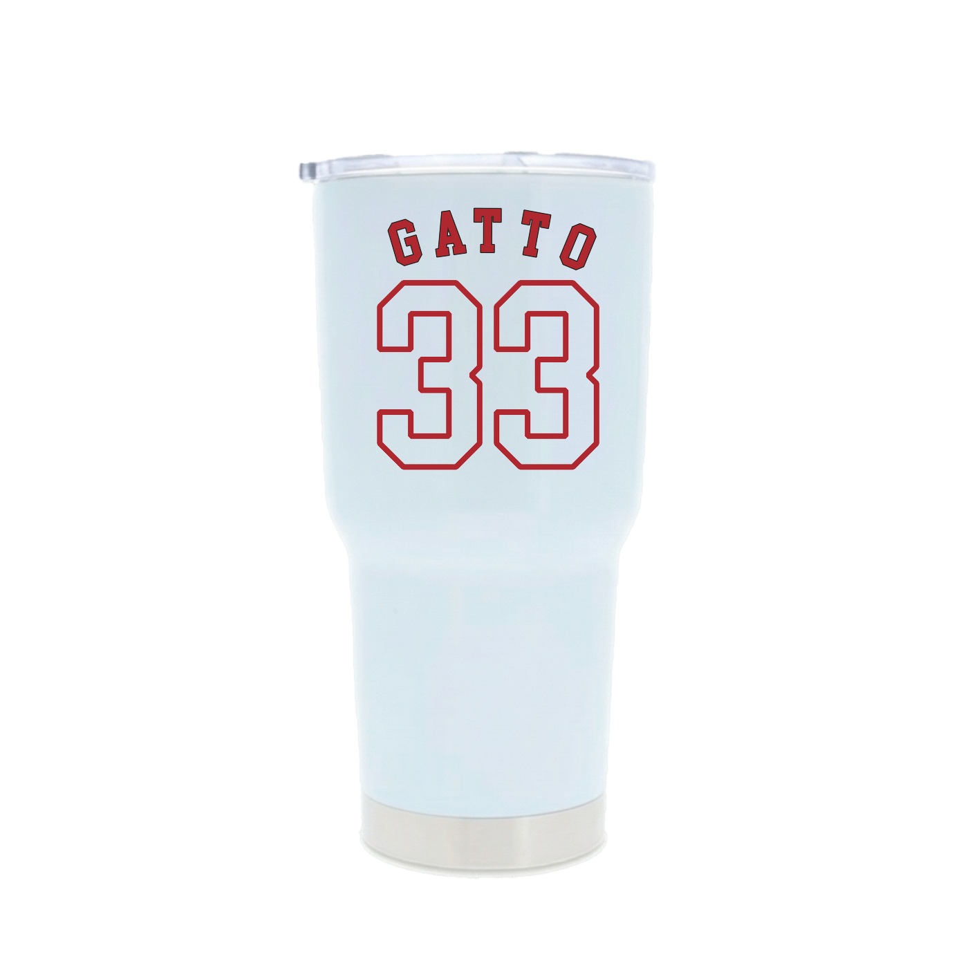 30oz Stainless Steel Tumbler — Shirsey Arch in White