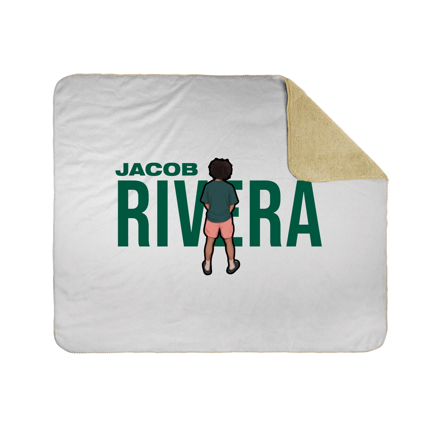 Throw Blanket — Player Name in White