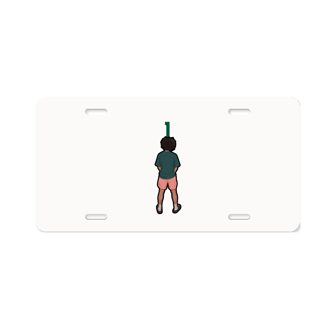 License Plate — Number Top in Classic